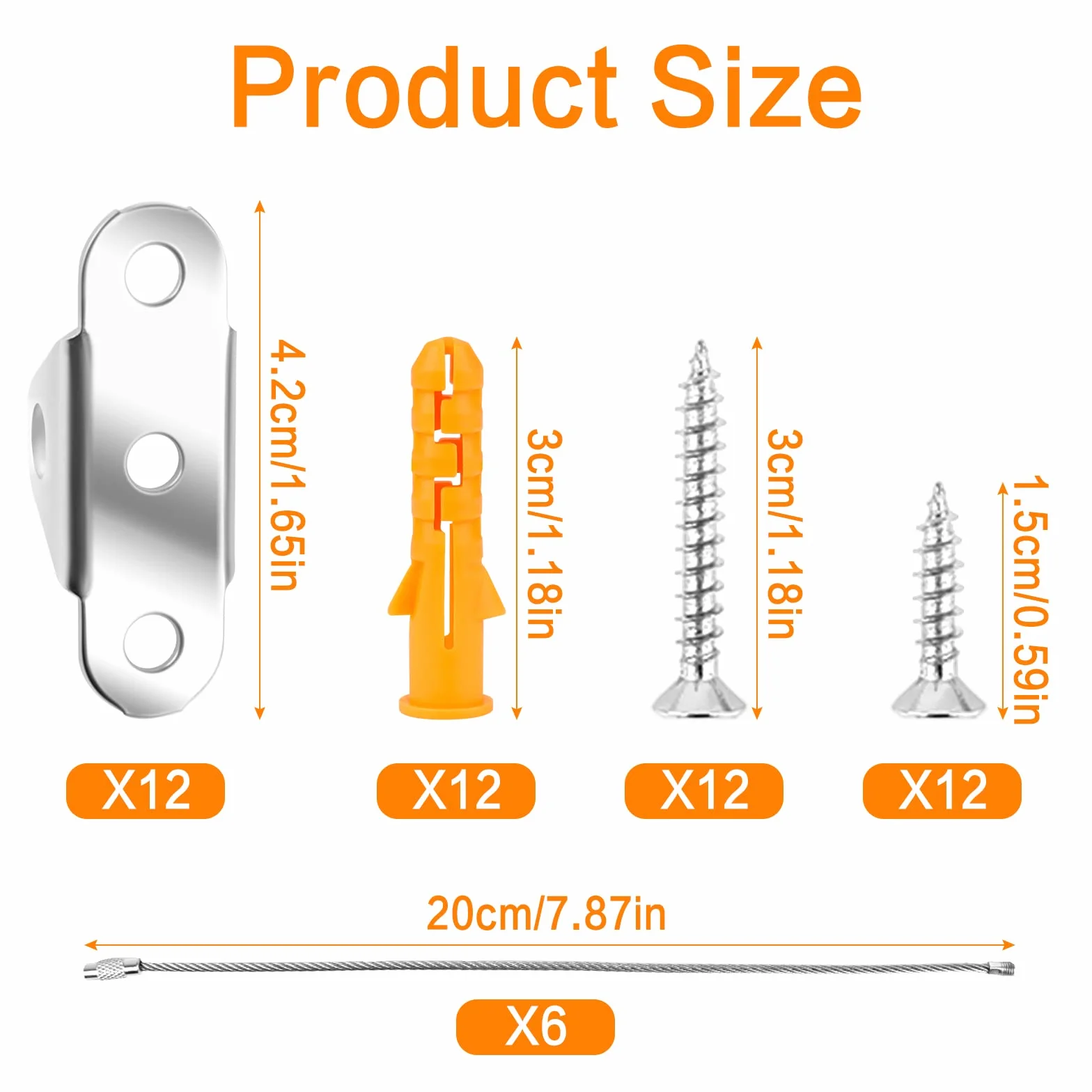 Kit Sangle d'Ancrage de Meuble Anti-Basculement Métal Sécurité Enfants Protection Bébés
