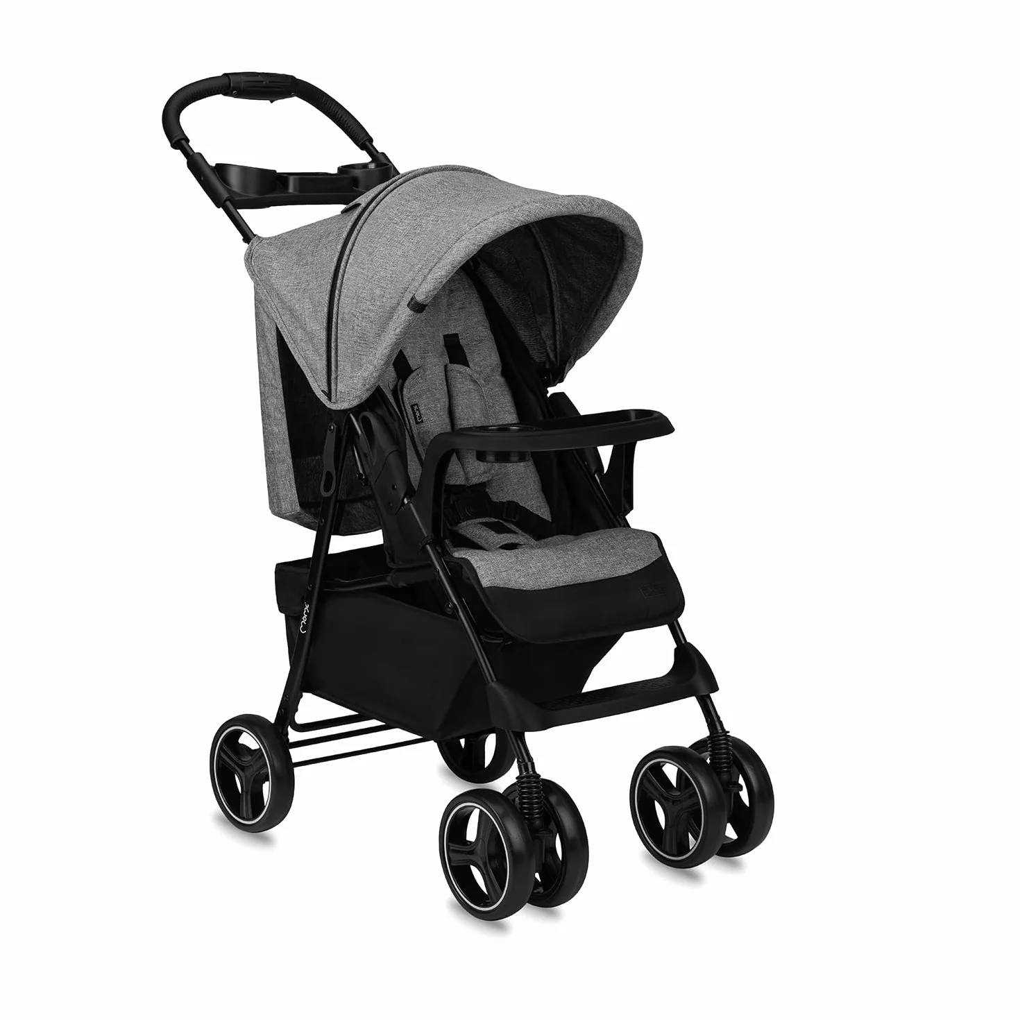 Poussette MoMi ISLA 6 mois 15 kg harnais 5 points panier couvre-pieds porte-gobelet plateau goûter sac couches