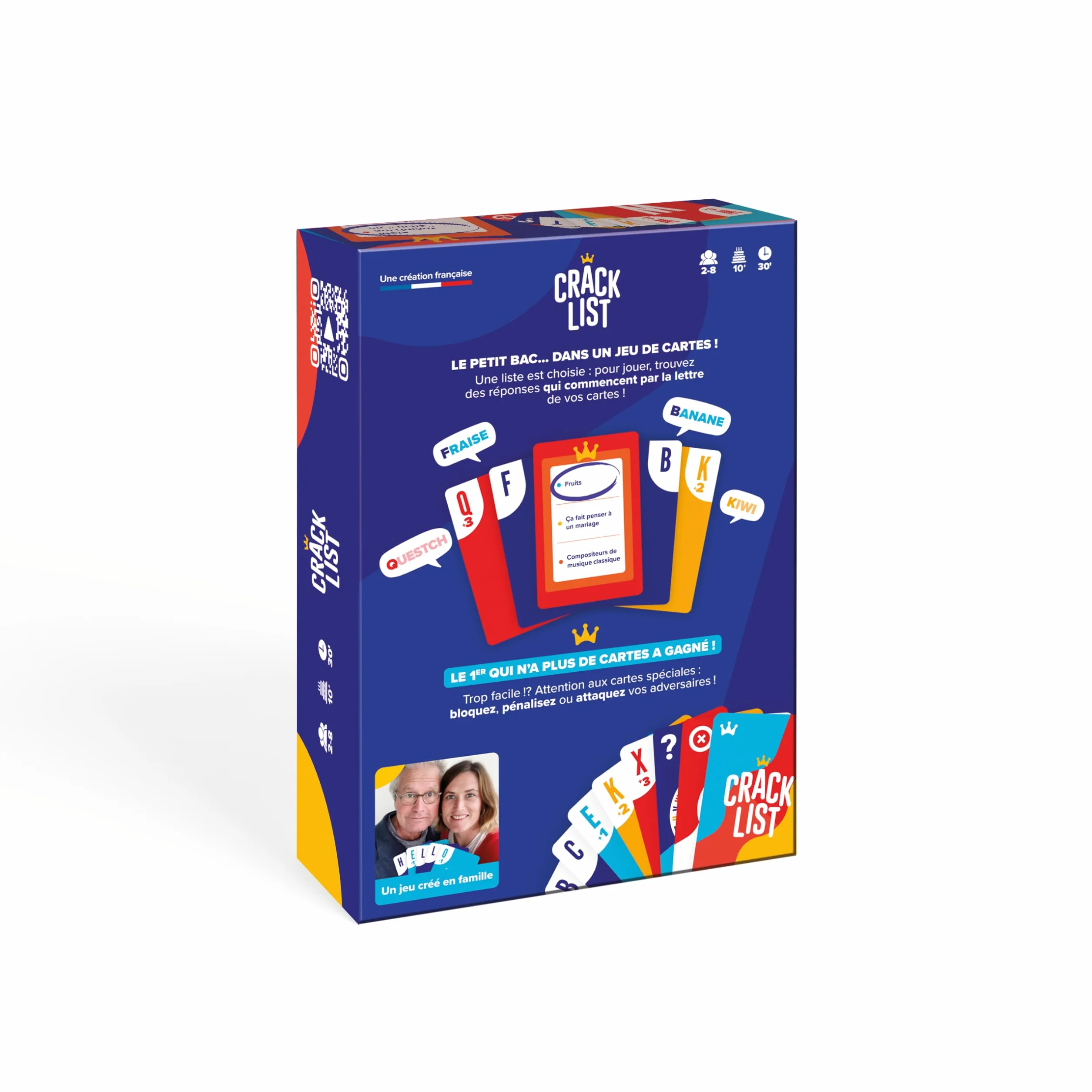 Jeu du Petit Bac - Jeu de Cartes d'Ambiance - Yaqua Studio YAQ001CR - 2 à 8 joueurs - 10 ans et plus - Version française
