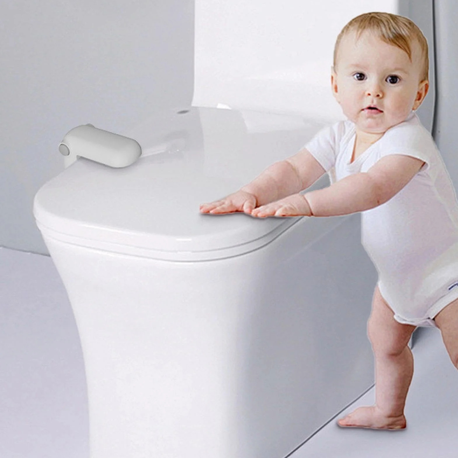 Verrou de sécurité enfant pour siège de toilette bébé - Serrure réglable en hauteur