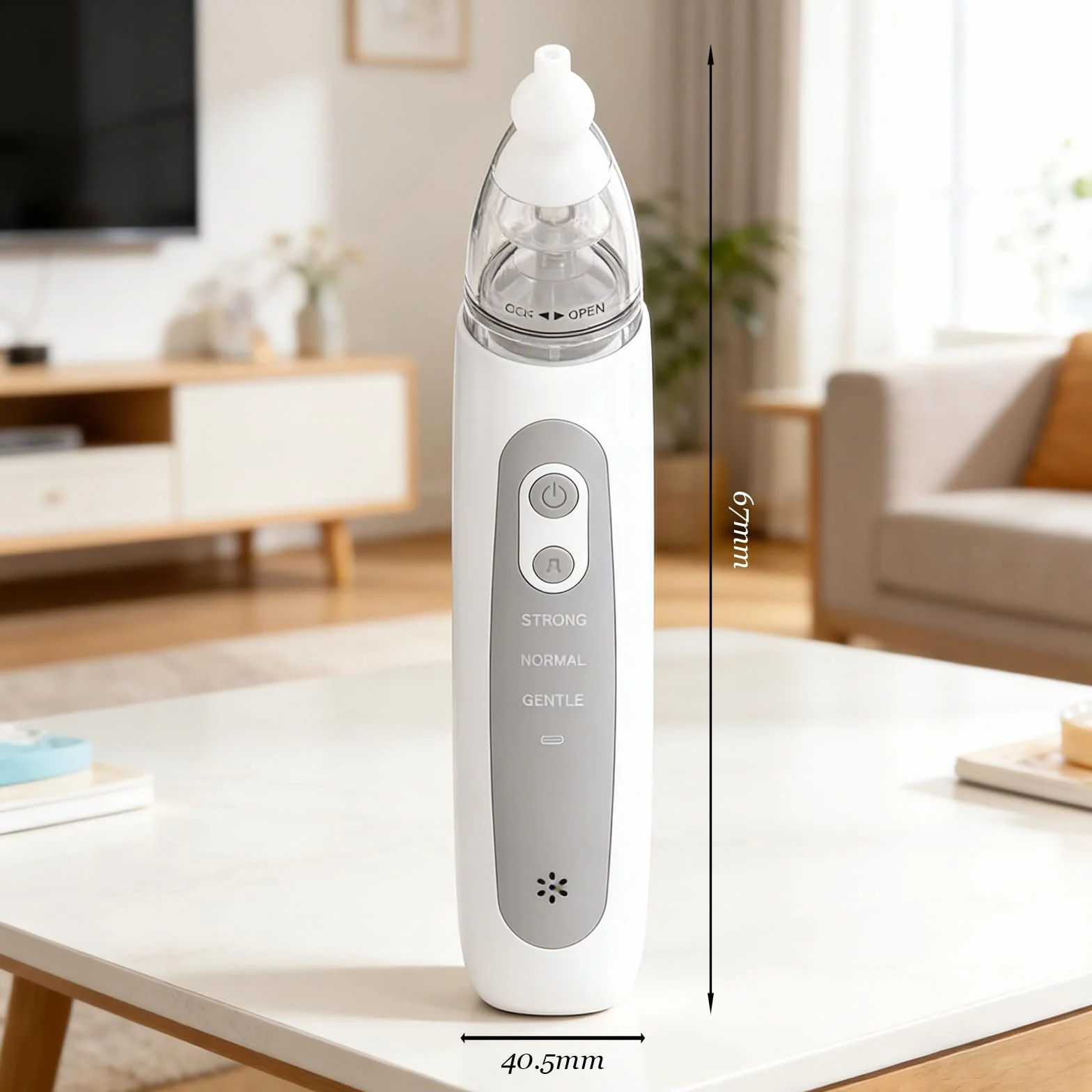 Aspirateur Nasal Bébé 3 embouts Silicone 3 Niveaux Aspiration USB Musique