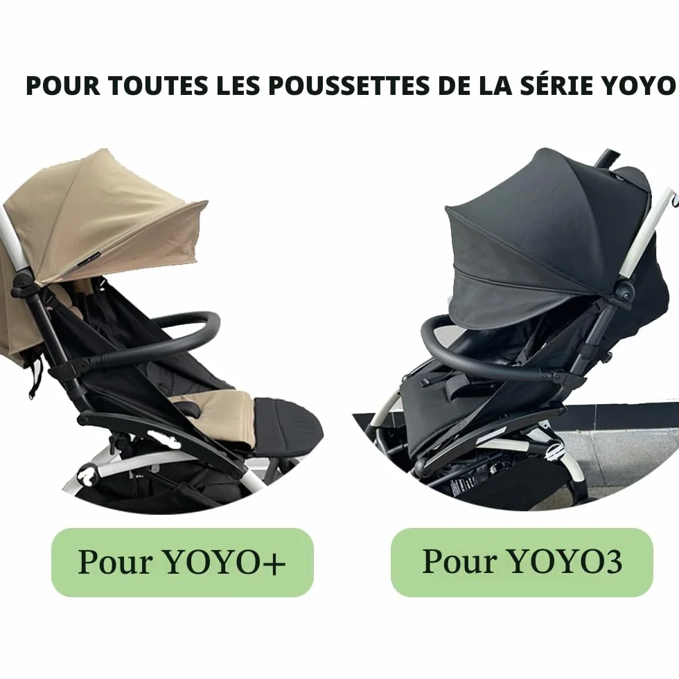 Barre pare-chocs poussette bébé compatible Babyzen YoYo 2 Yoyo+ noir