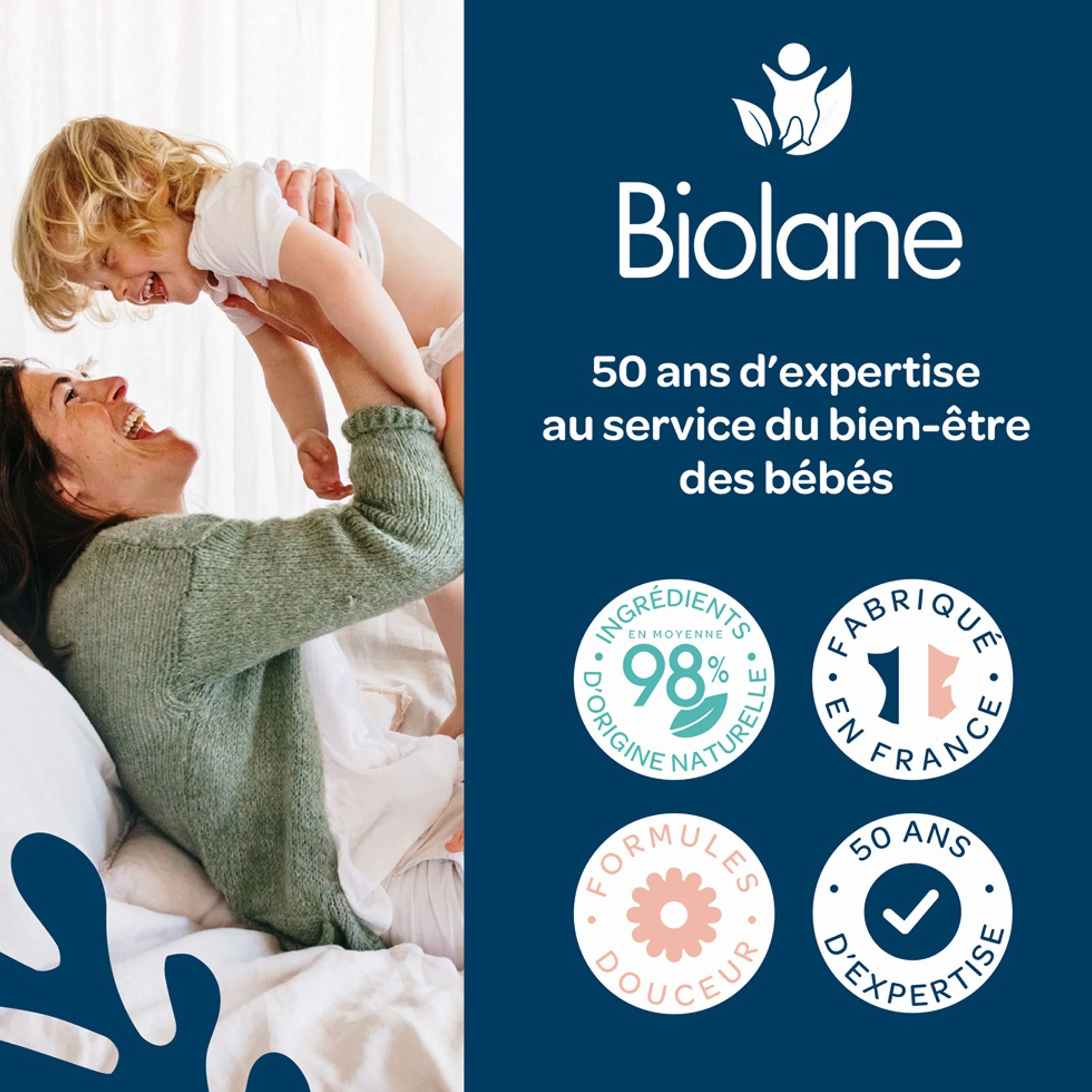 BIOLANE Crème Nourrissante Hydratante Bébé Visage Corps 100 ml Fabriqué France