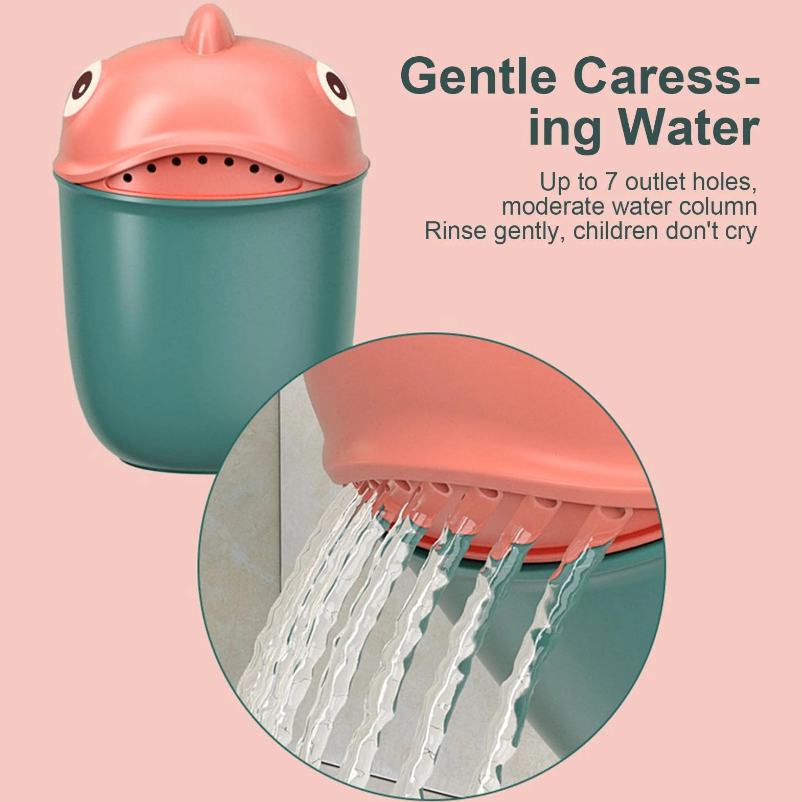 Gobelet de Rinçage pour Bébé, Rince-shampooing Cascade Enfant, Arrosoir de Bain Cheveux Bébé