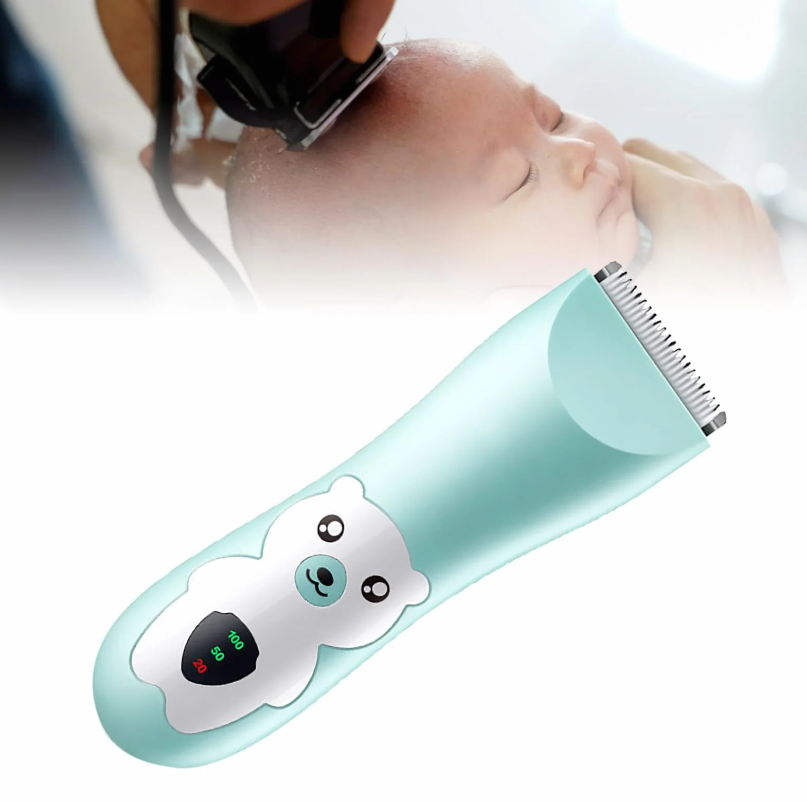 Tondeuses à Cheveux pour Bébé, Kit de Coupe Silencieux avec Peignes