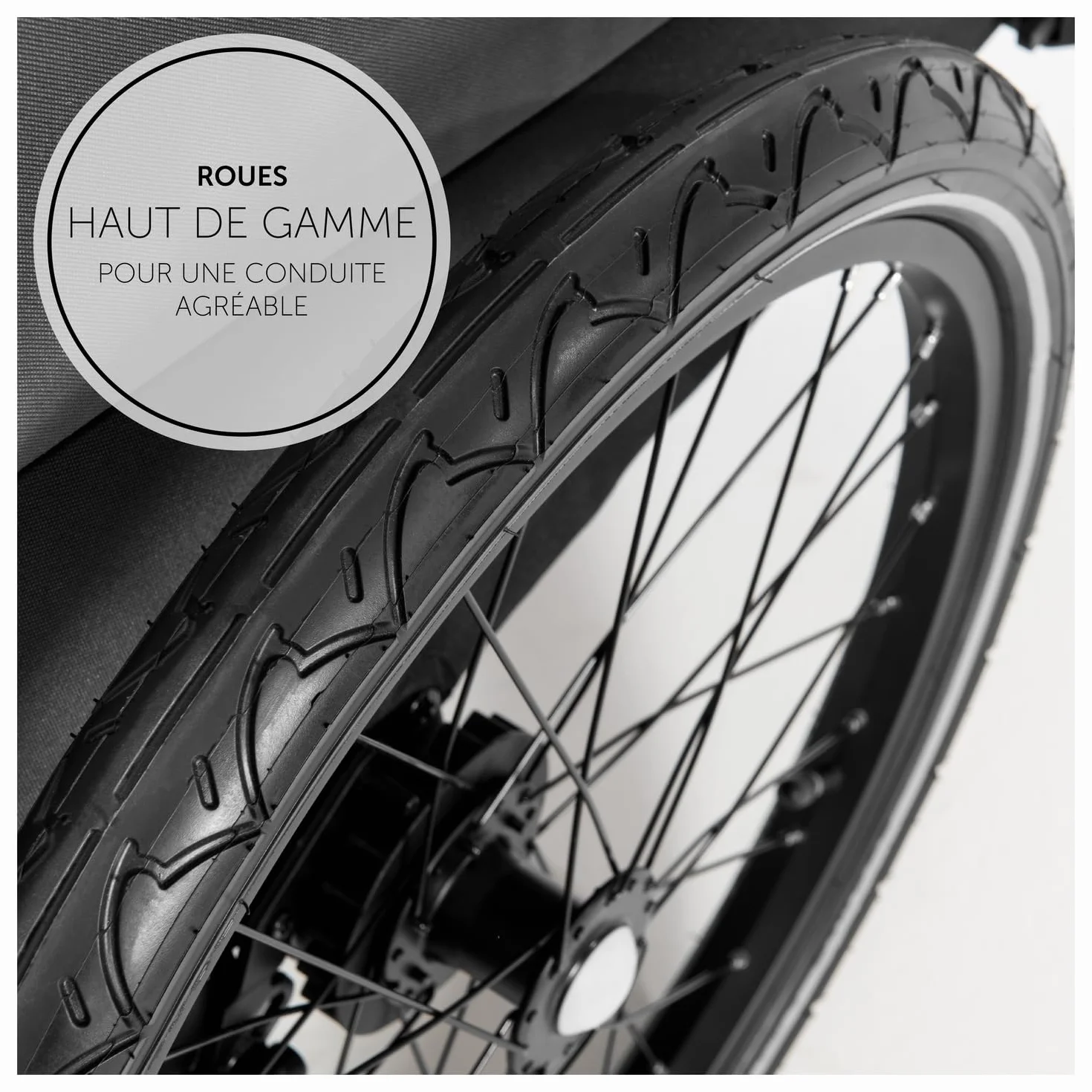 Hauck Remorque Velo Poussette 2 Enfants 2-en-1 Dryk Duo Pliable Coffre XL Gris