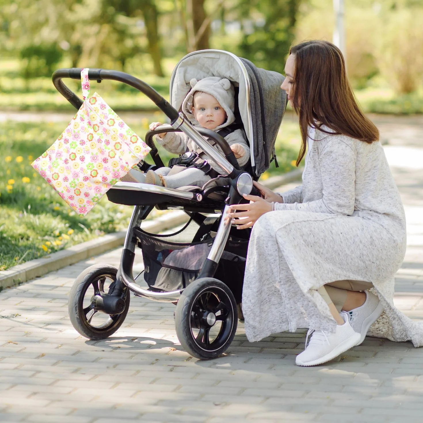 Lot de 2 Sacs À Couches Étanches Avec Fermeture Éclair Pour Crèche Natation Voyages