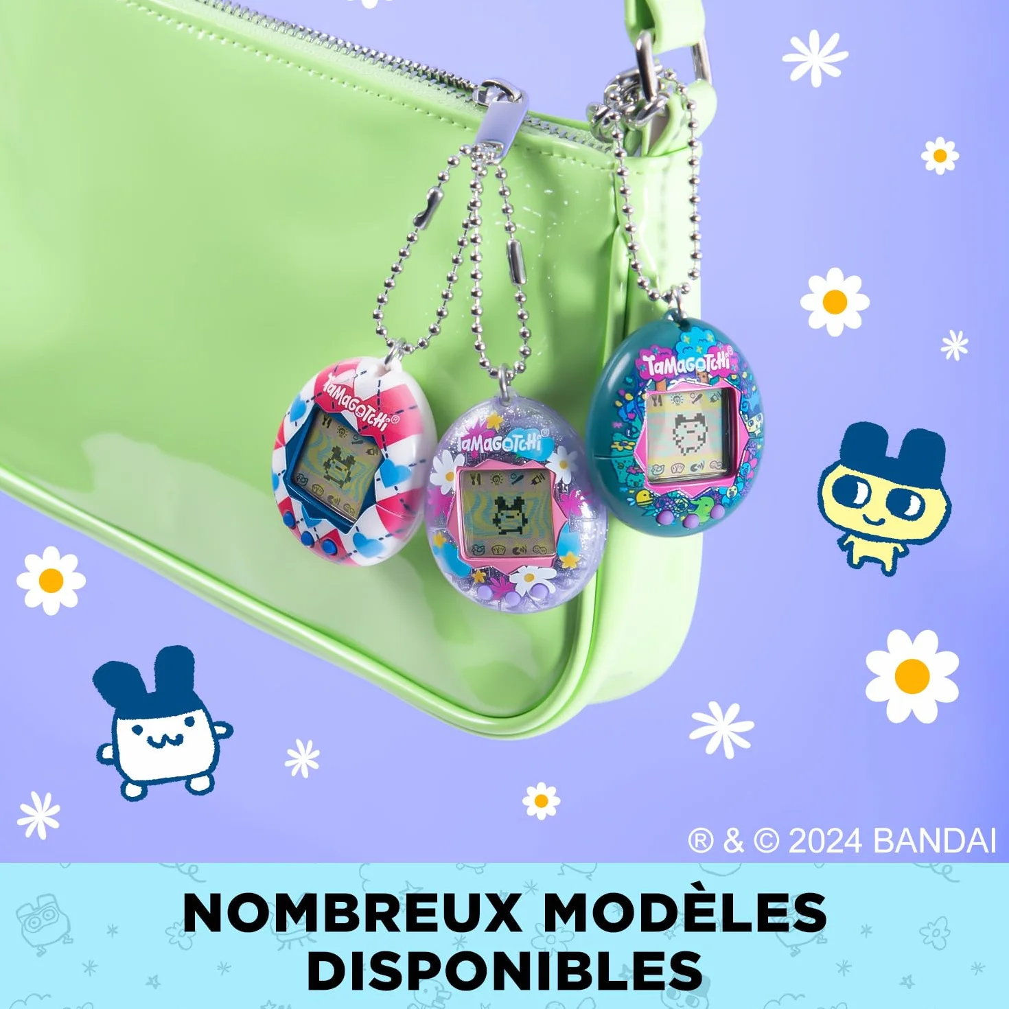 Tamagotchi Original Berry Delicious Animal interactif écran LCD Français 3 Boutons Mini-Jeux Jouet Enfant 8 Ans+