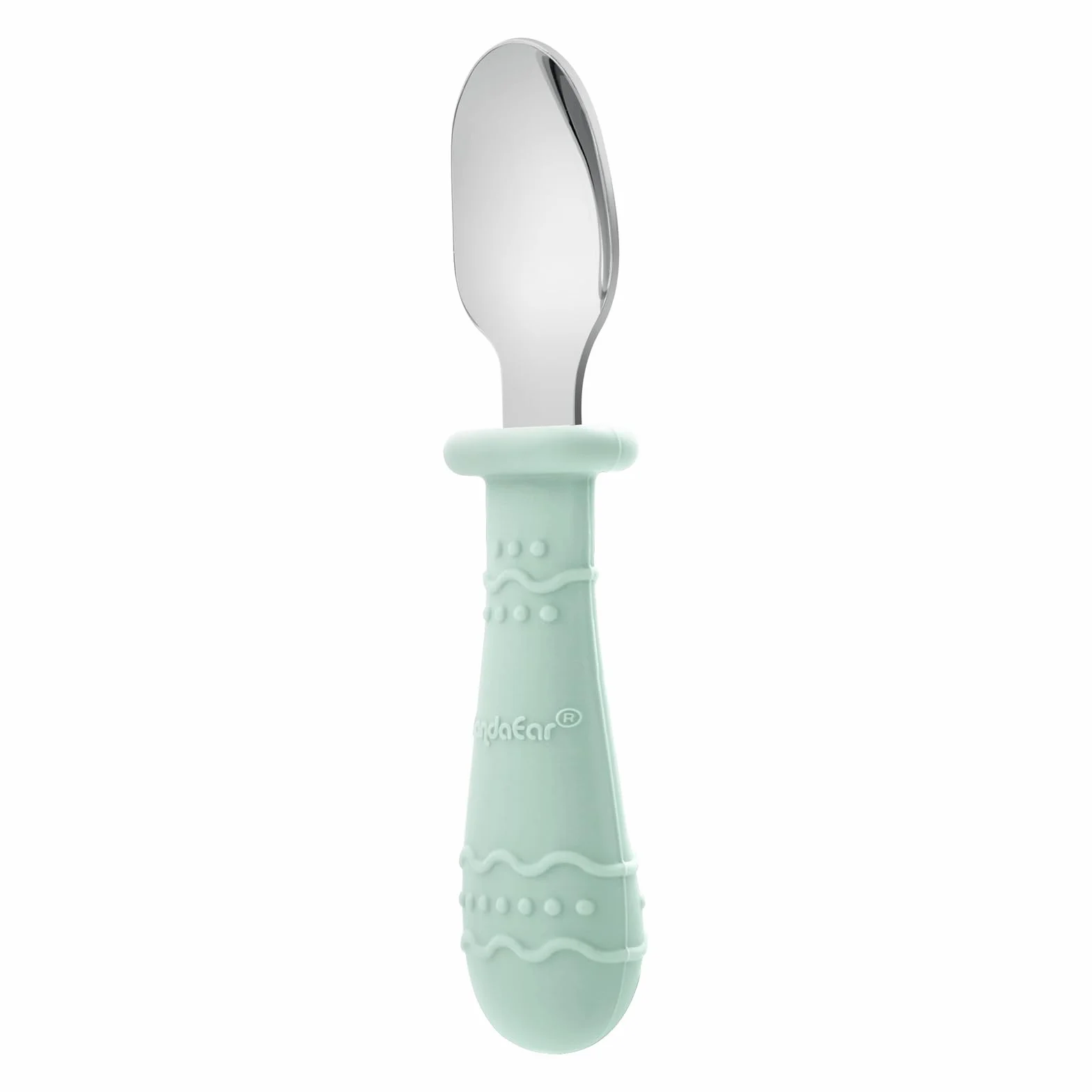 PandaEar Set de Vaisselle pour Bébé - 2 Assiettes Divisées en Silicone avec Ventouse, 2 Cuillères et Fourchettes