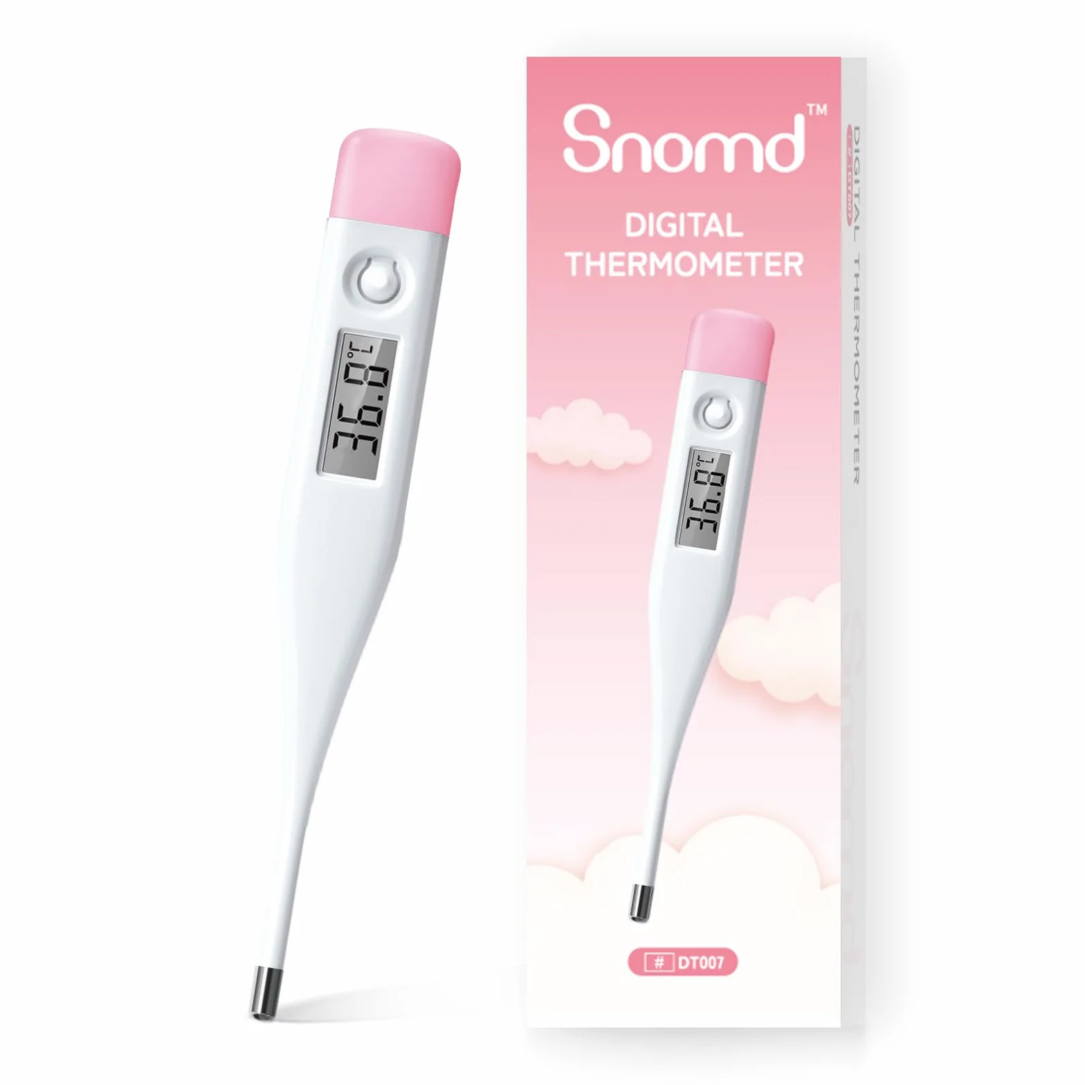 Thermomètre de fièvre numérique bébé enfant adulte médical buccal axillaire rectal avec alarme °C/°F