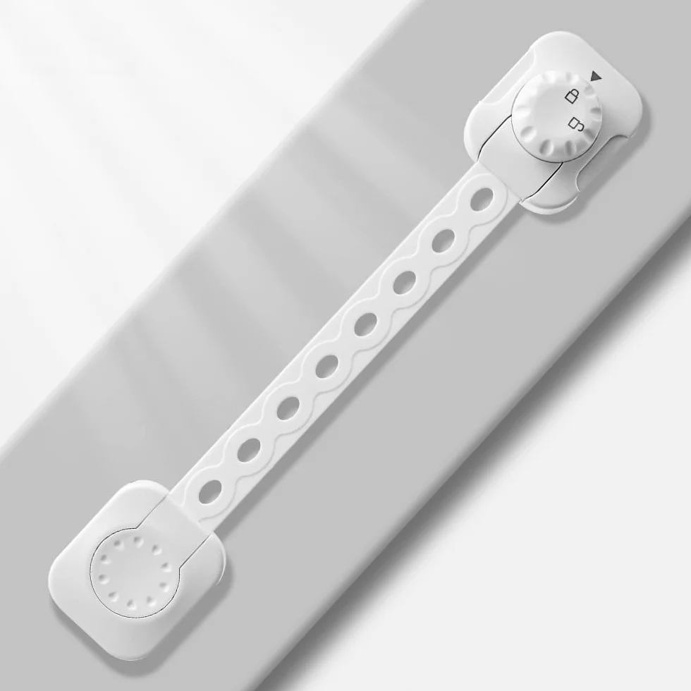 Verrous de sécurité réglables pour enfants WANGCL Lot de 6, gris blanc