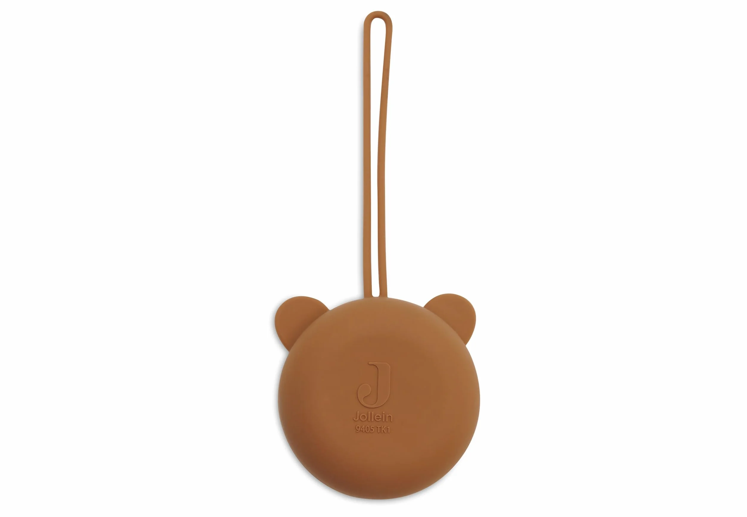 Jollein Boîte à tétine silicone Caramel 7 cm rangement tétine Marron