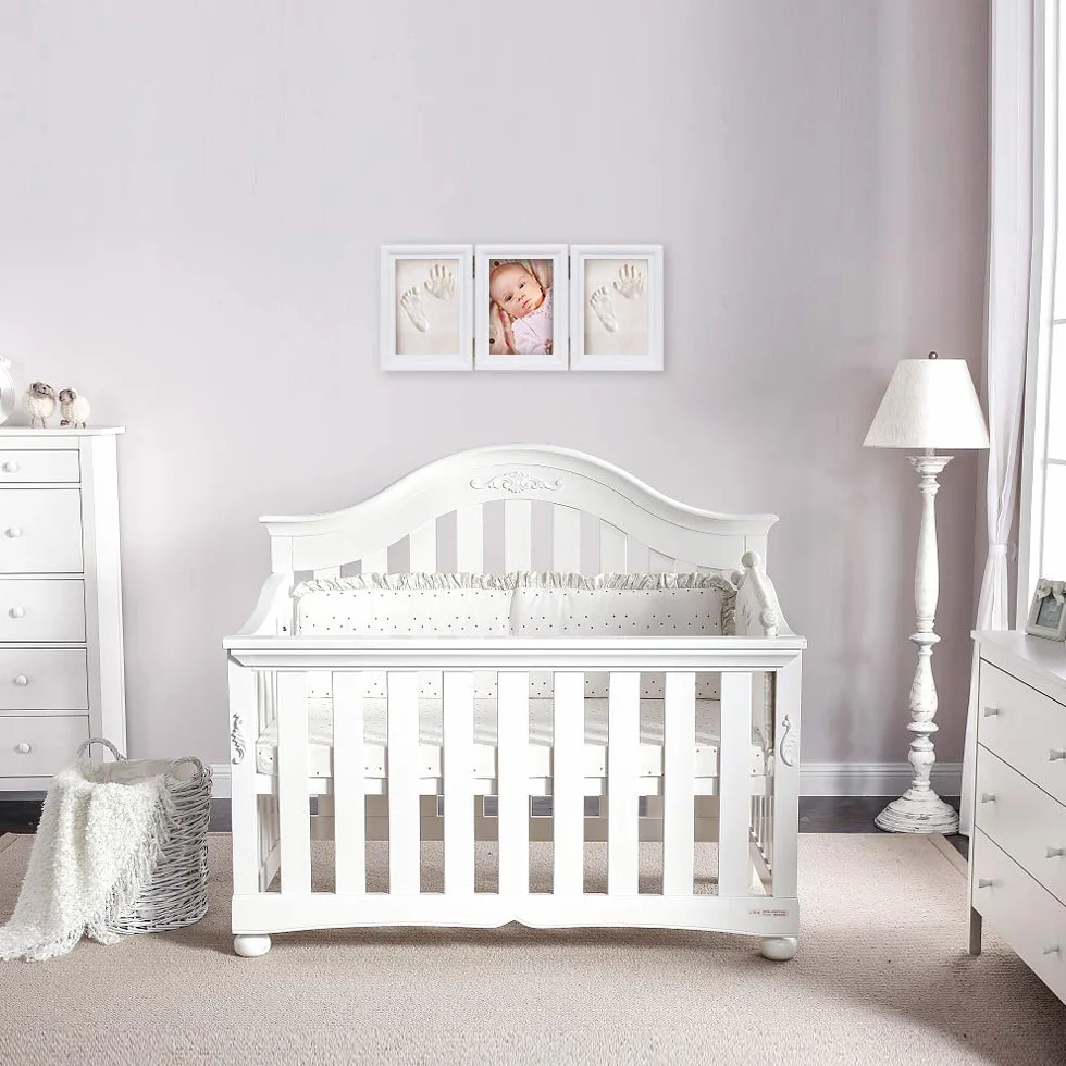 Kit de souvenir pour bébé Empreinte main ou pieds avec cadre en bois