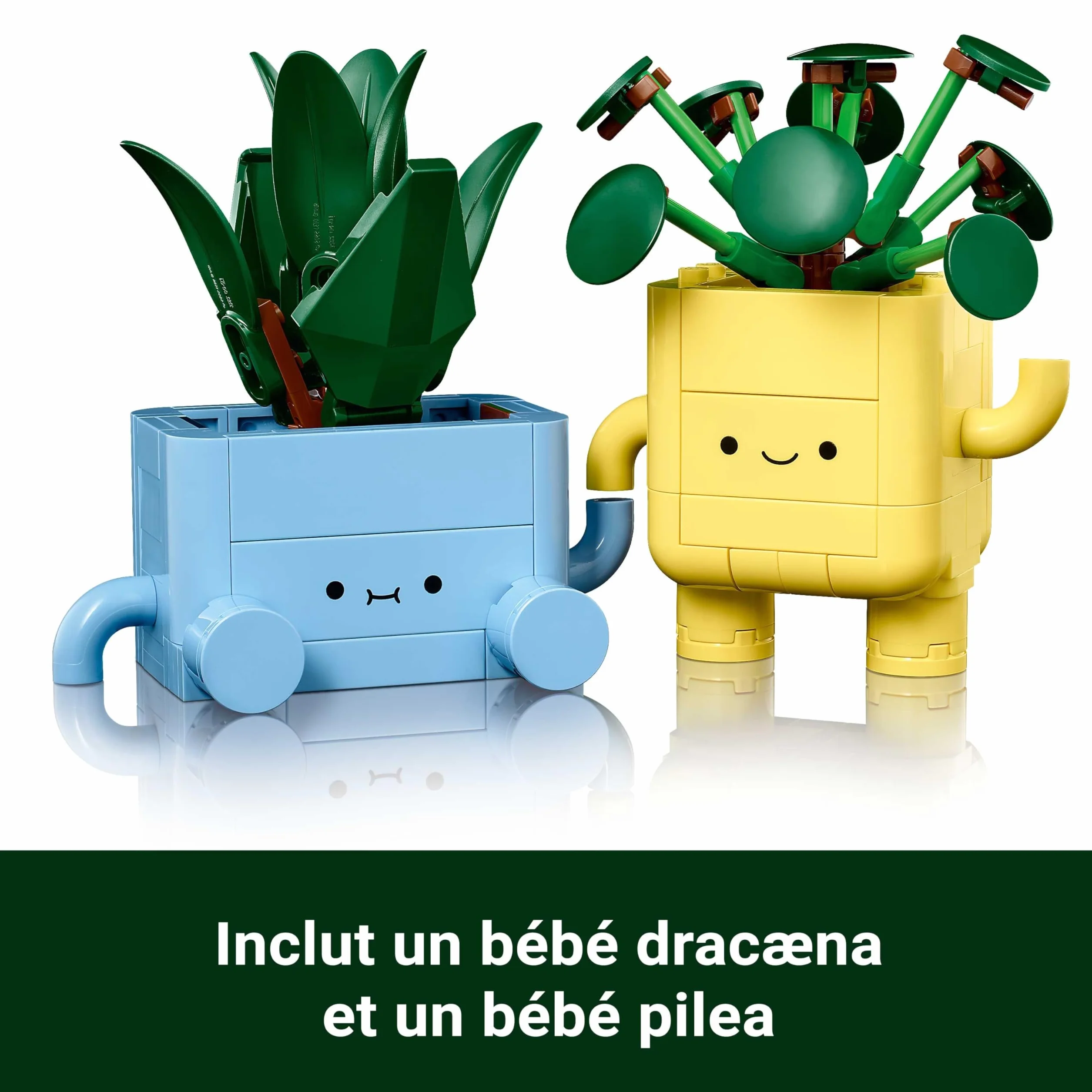 LEGO Botanicals Petites Plantes Souriantes 10349 - Jouet Loisirs Créatifs - 2 Plantes Artificielles avec Pots Fleurs Colorés & Visages Interchangeables - Cadeau Nature pour Fille dès 9 Ans