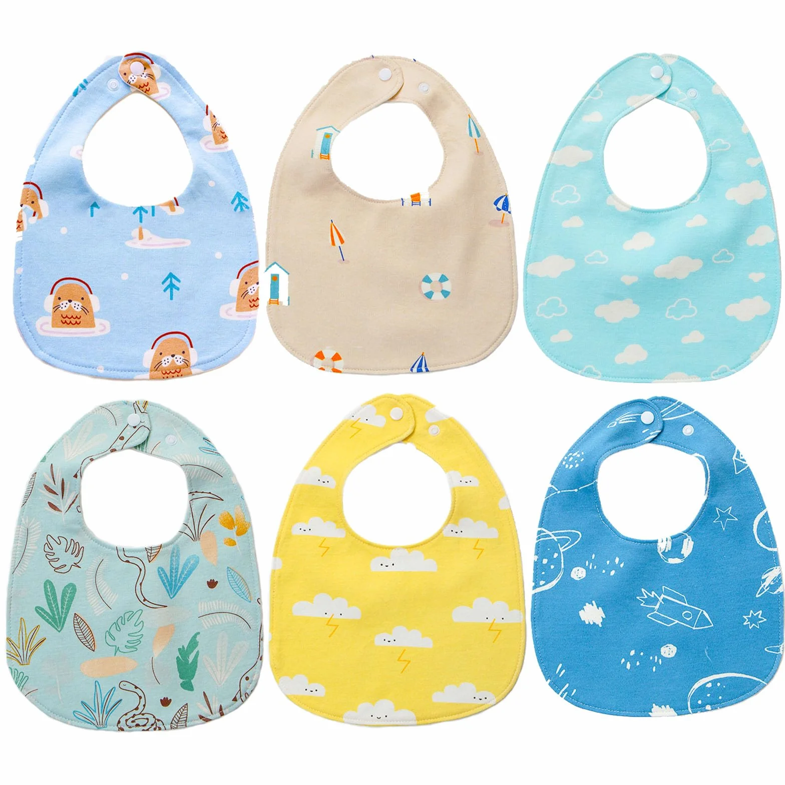 Bavoirs Bébé Imperméables Coton Doux Absorbant 0-36 Mois Naissance
