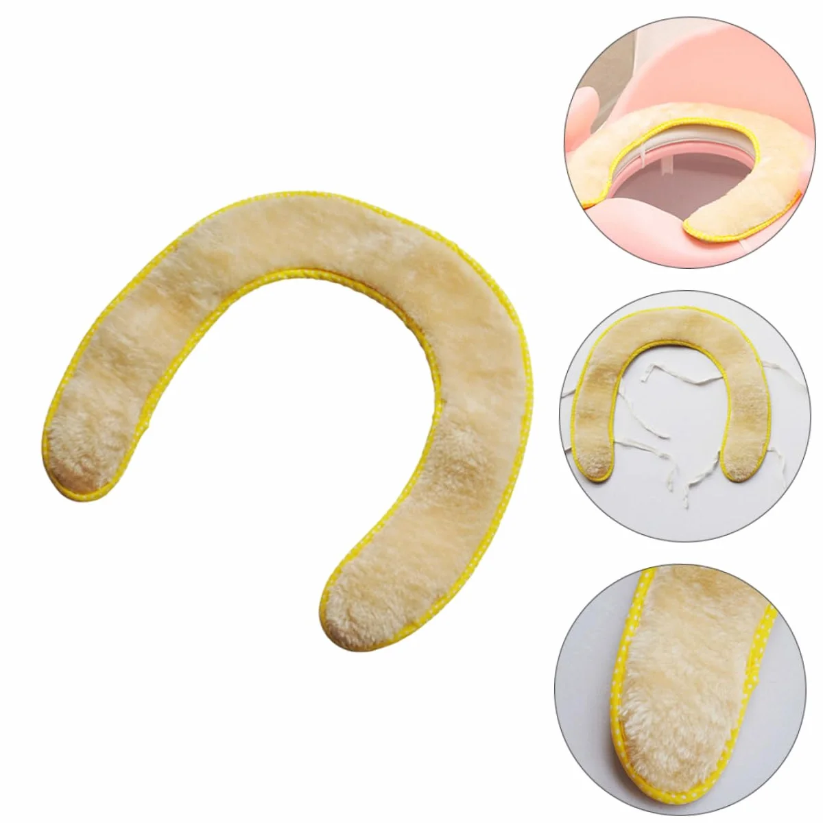 Coussin de Toilette Flanelle pour Garçon Fille Siège O et U Confortable Chaud Hiver