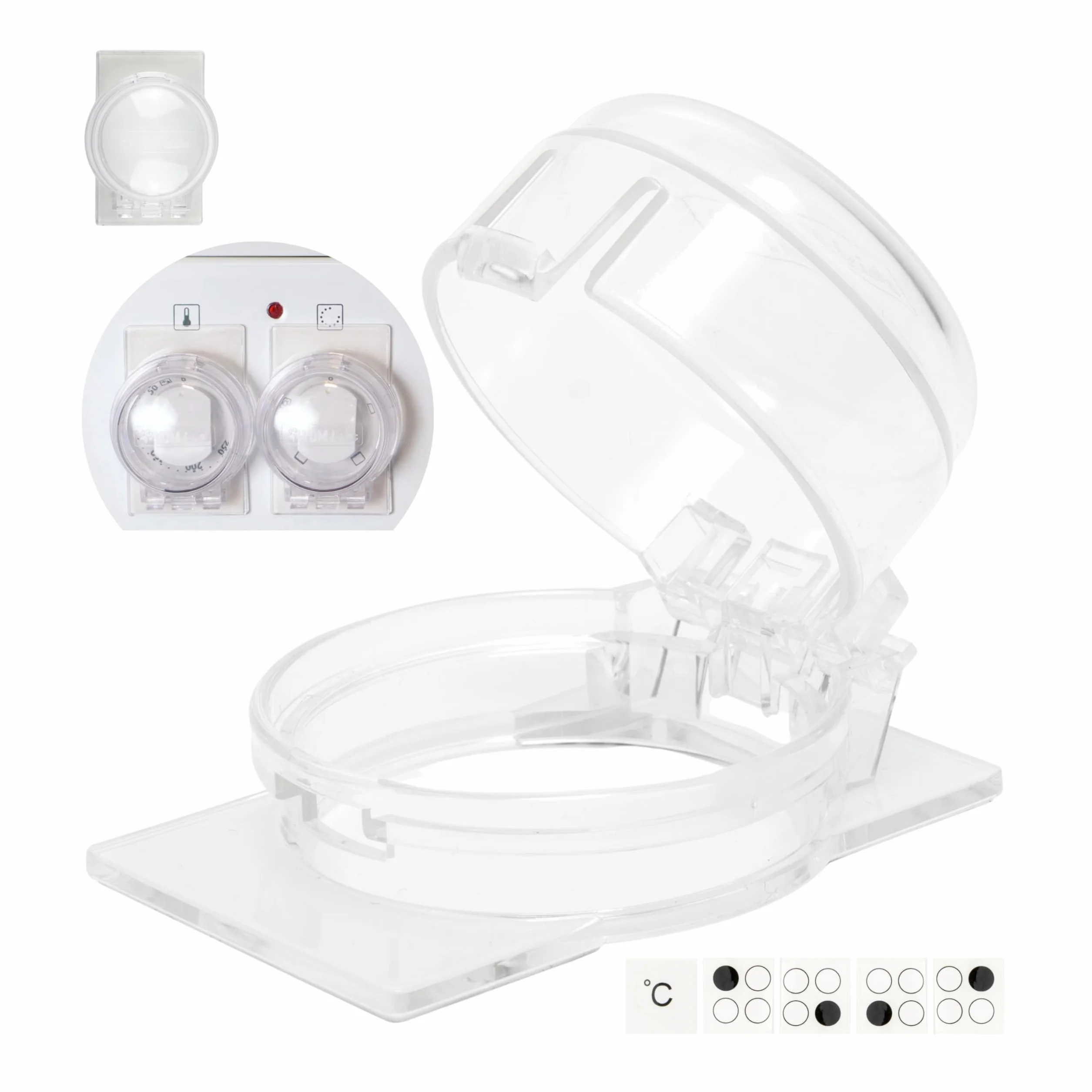 Bouton de cuisinière Sécurité enfants 2 pcs, protection Ø max. 4,9 cm hauteur 4 cm distance min. 6,1 cm