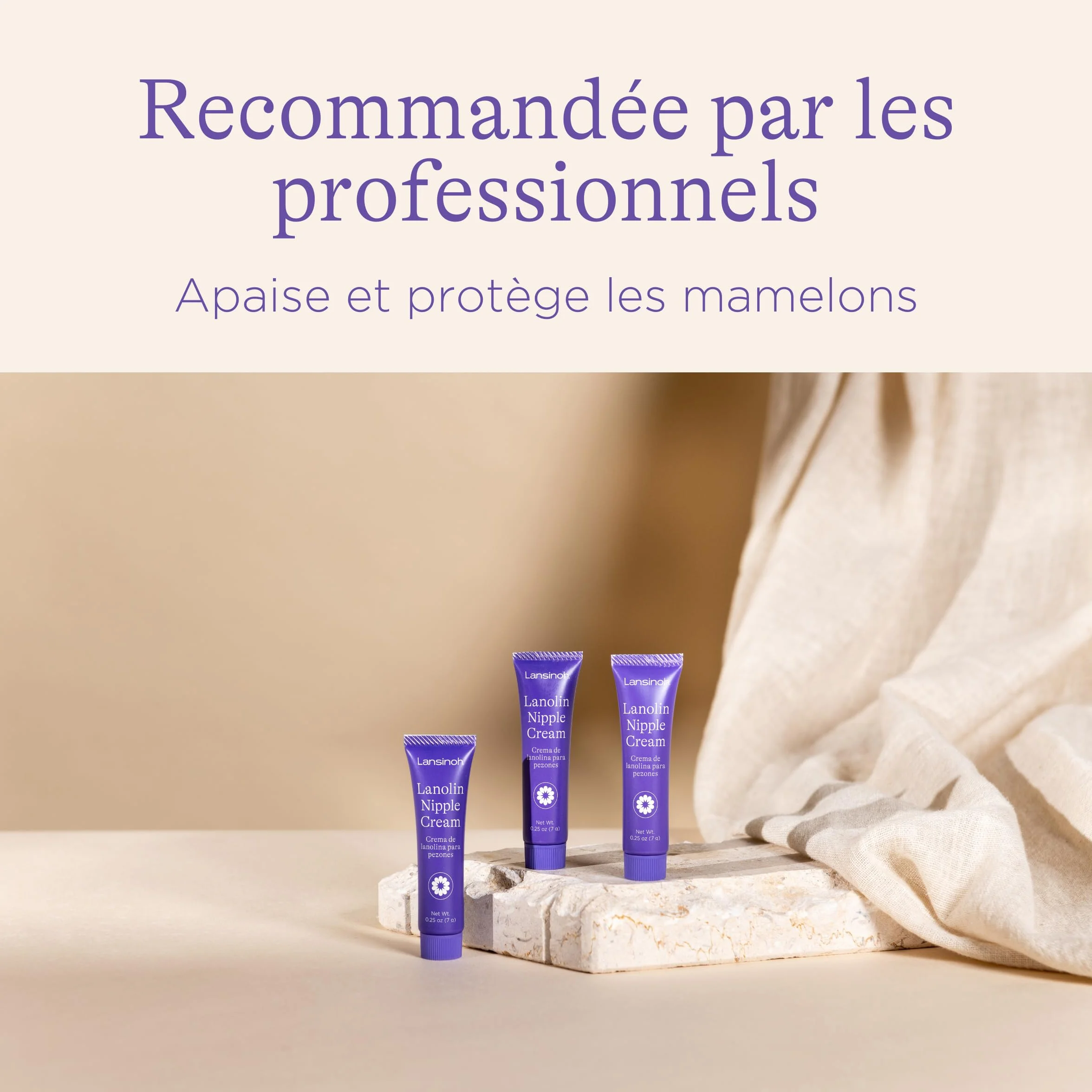 Lansinoh Crème Lanoline HPA 3x7ml Soin des seins Allaitement 100% Naturelle