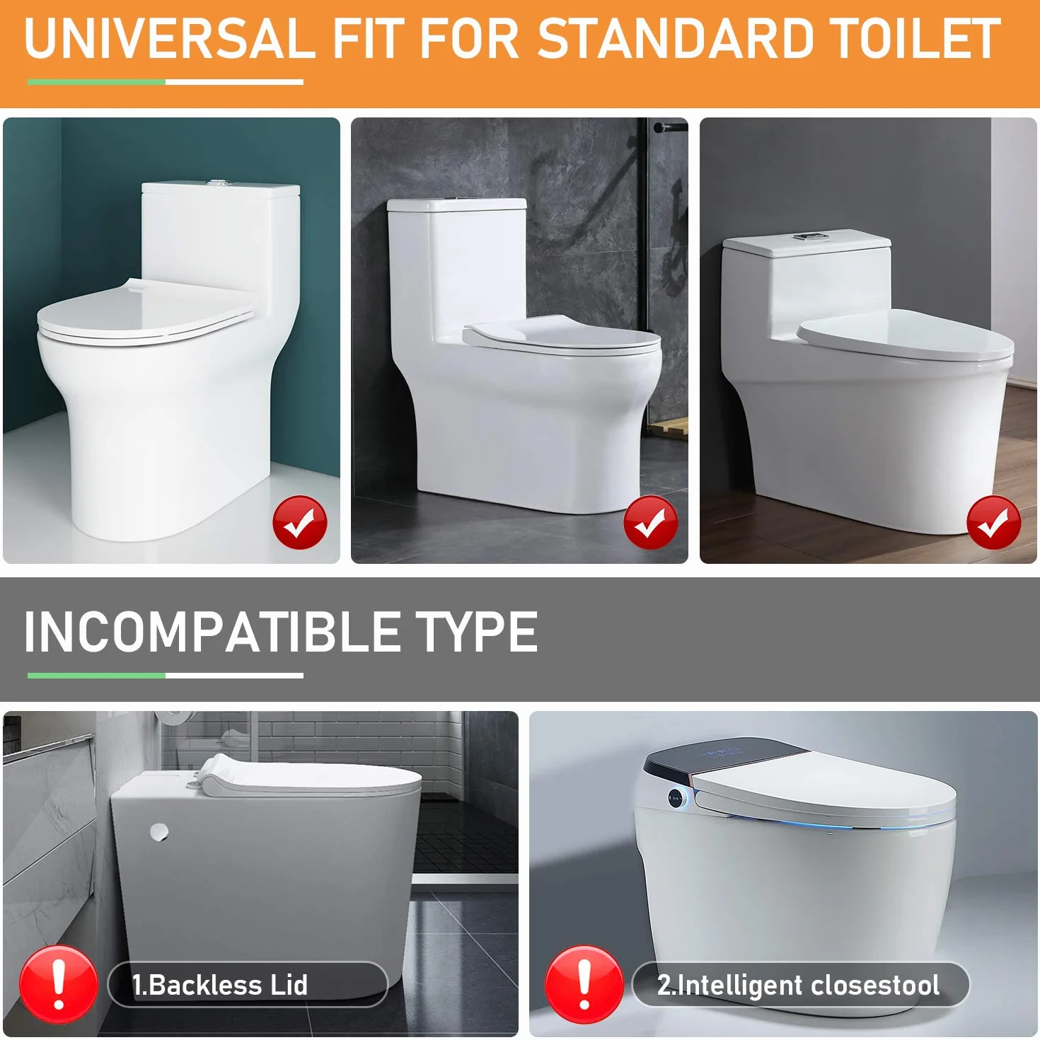 Verrou de Toilette pour Bébé Mécanisme de Palette Gapless Ajustement Universel Adhésif 3M