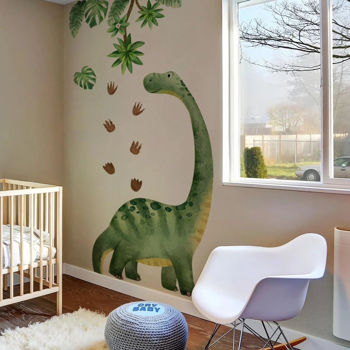 WandSticker4U® Autocollant mural dinosaure enfant 139x176 cm Déco murale chambre garçon fille