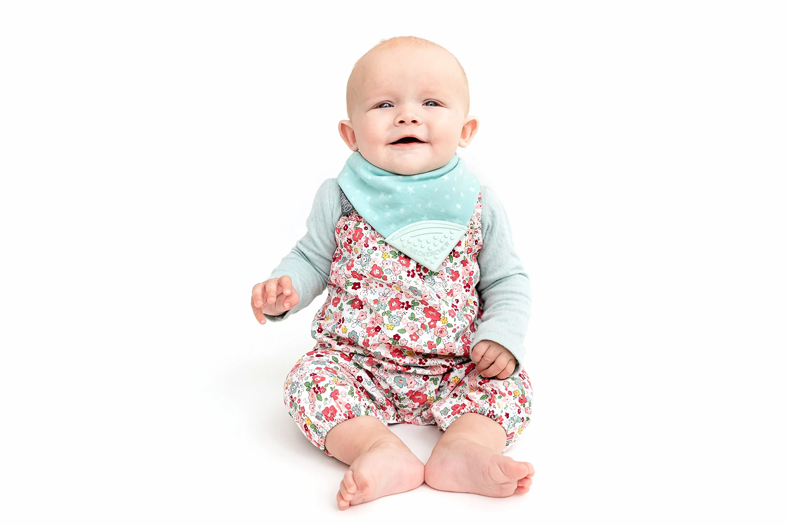 Cheeky Chompers Bavoir Bandana Vert Sauge Étoiles Blanches Taille Unique Enfant