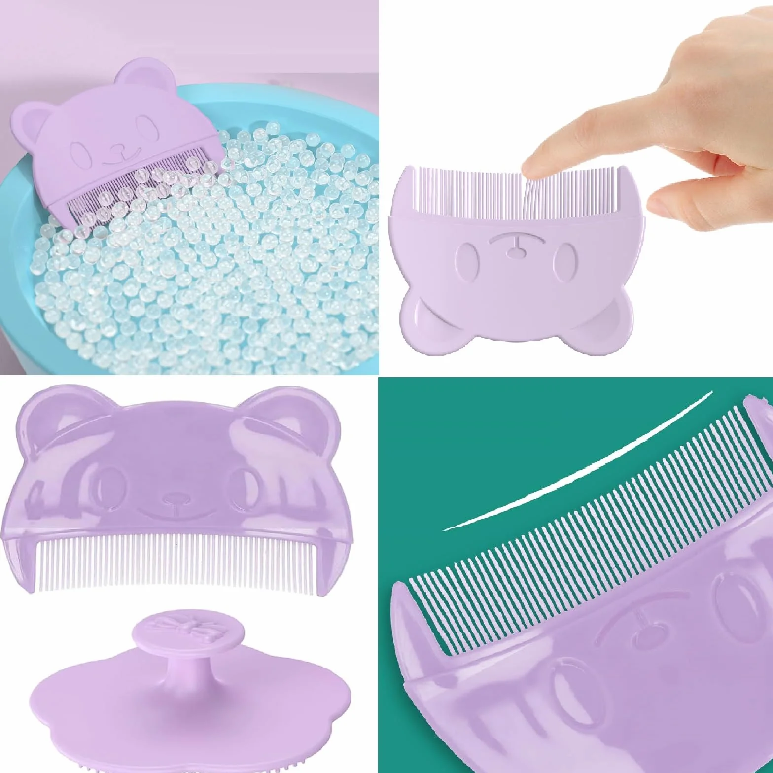 Brosse et Peigne pour Bébé en Silicone 2 Pièces