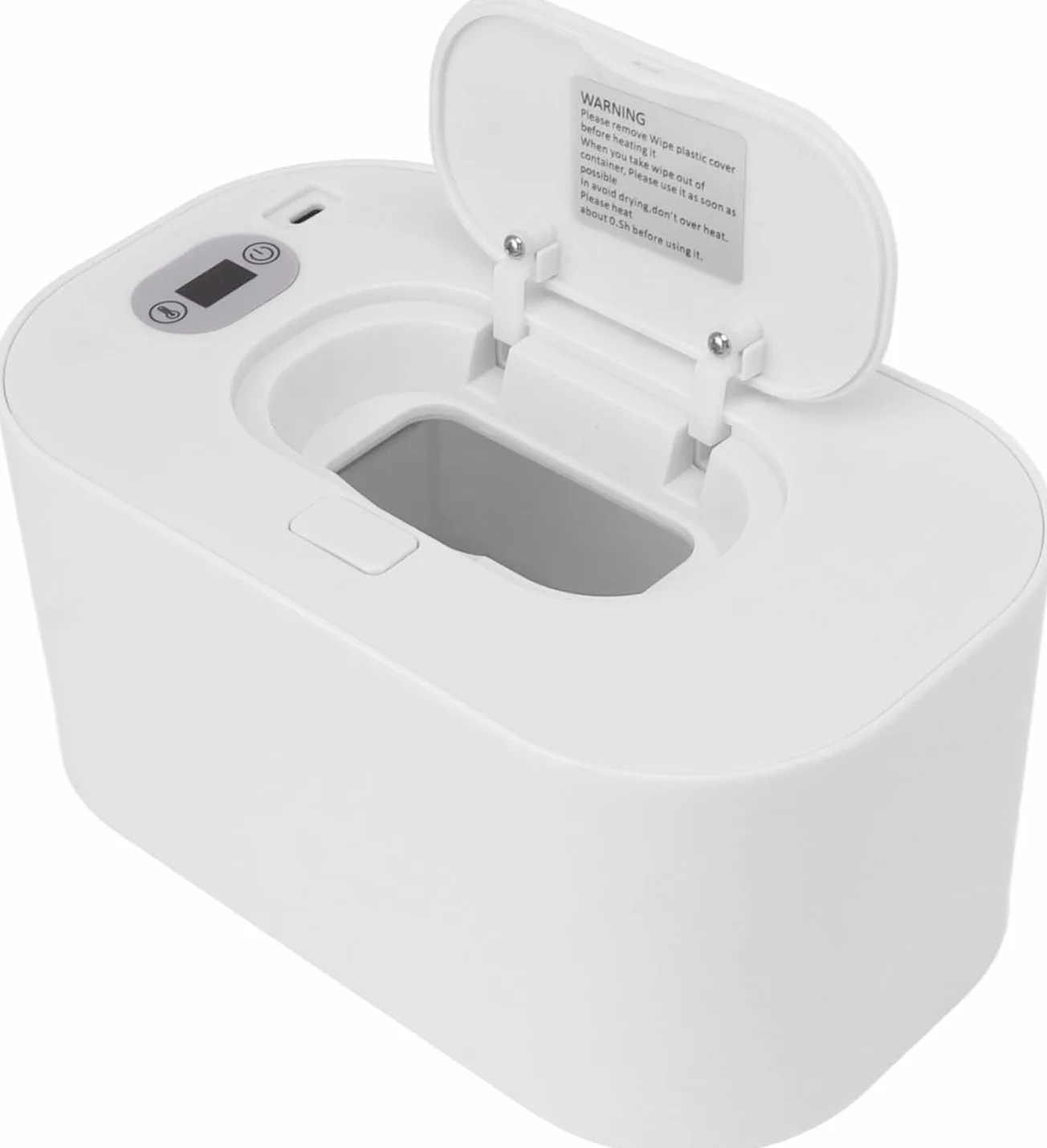 Chauffe-lingettes pour bébé, température constante, chauffage portable réglable (blanc)