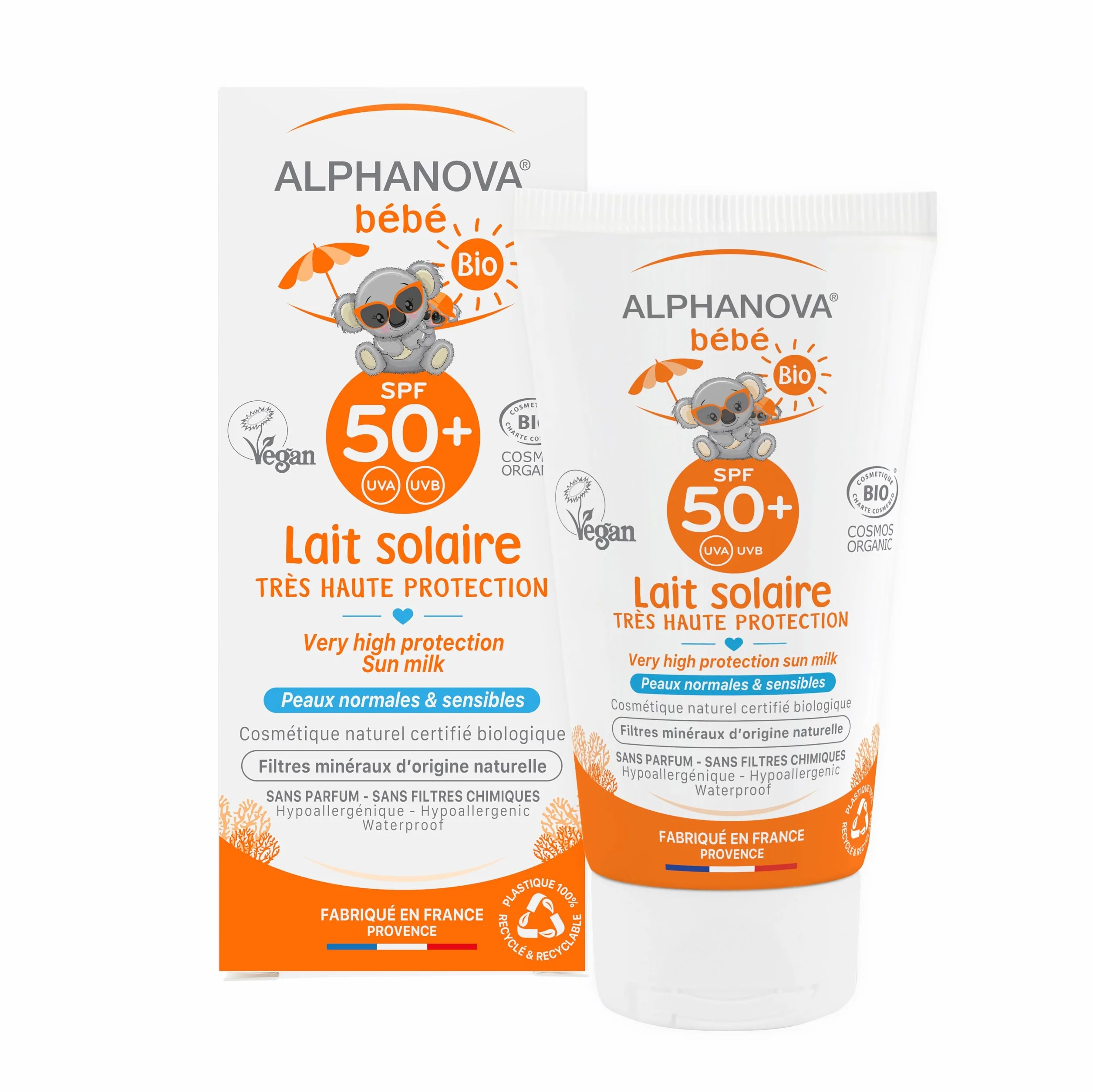 ALPHANOVA Crème solaire bébé SPF50+ Bio 50g