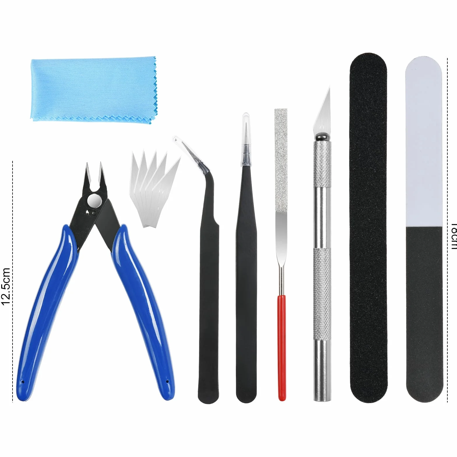 HOTUT Outils de Modélisme 14 Pièces Modeleur Basic Set pour Assemblage Construction Réparation