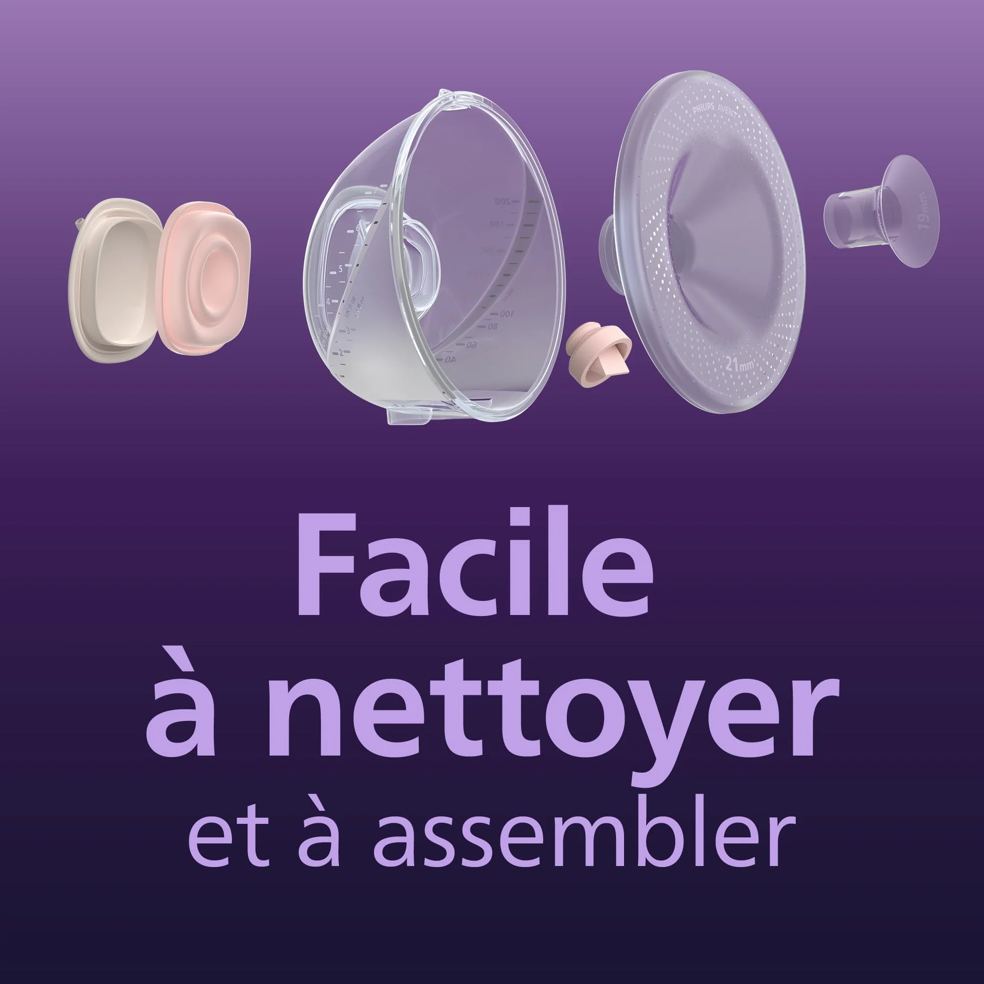 Philips Avent Tire-lait électrique double mains libres SCF547/11 85 aspirations/min
