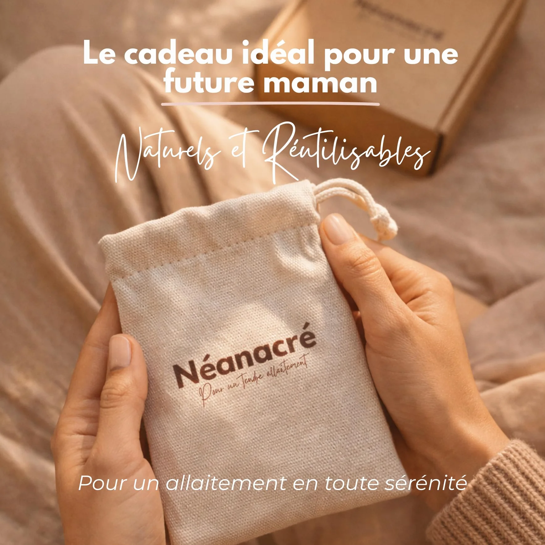 Coquillages d'Allaitement en Nacre Naturelle Néanacré – Protège Mamelons – Soulage Crevasses – Réutilisables Tailles S/M/L