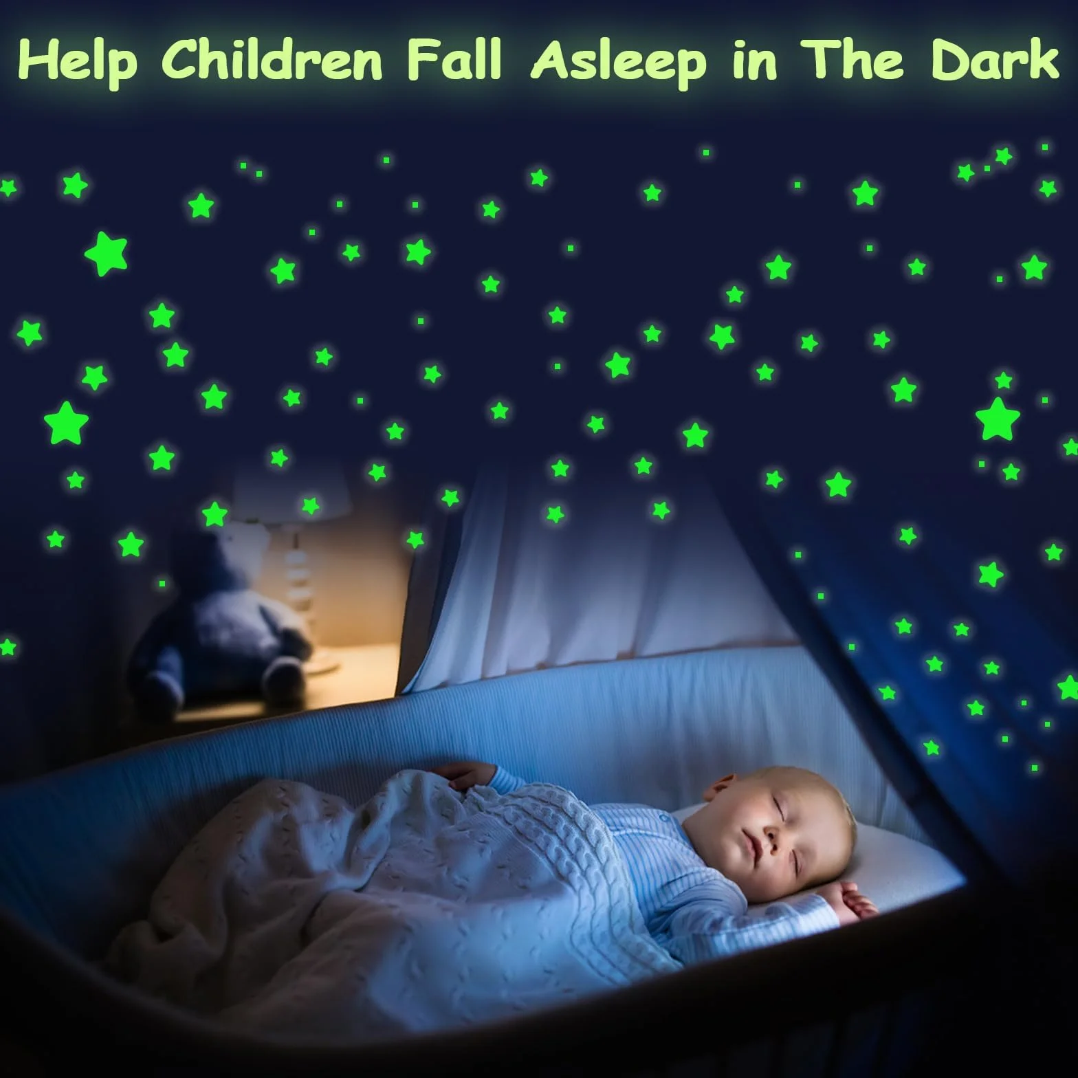 Plafond Etoile Fluorescente 452 pièces Stickers Phosphorescents Ciel Etoilé Décoration Chambre Enfant