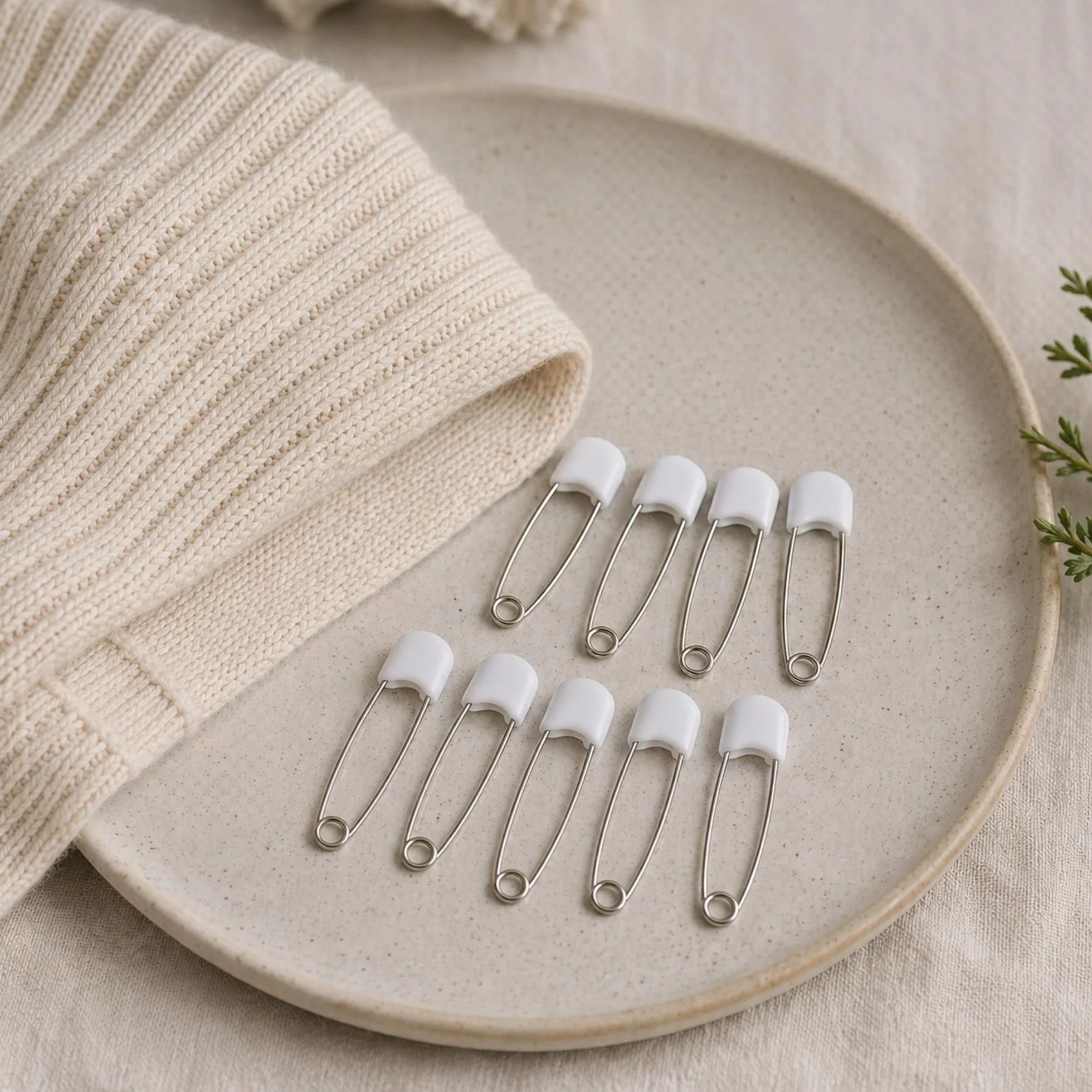 Épingles à nourrice en plastique 5,6 cm pour couches bébé, attaches de sécurité durables