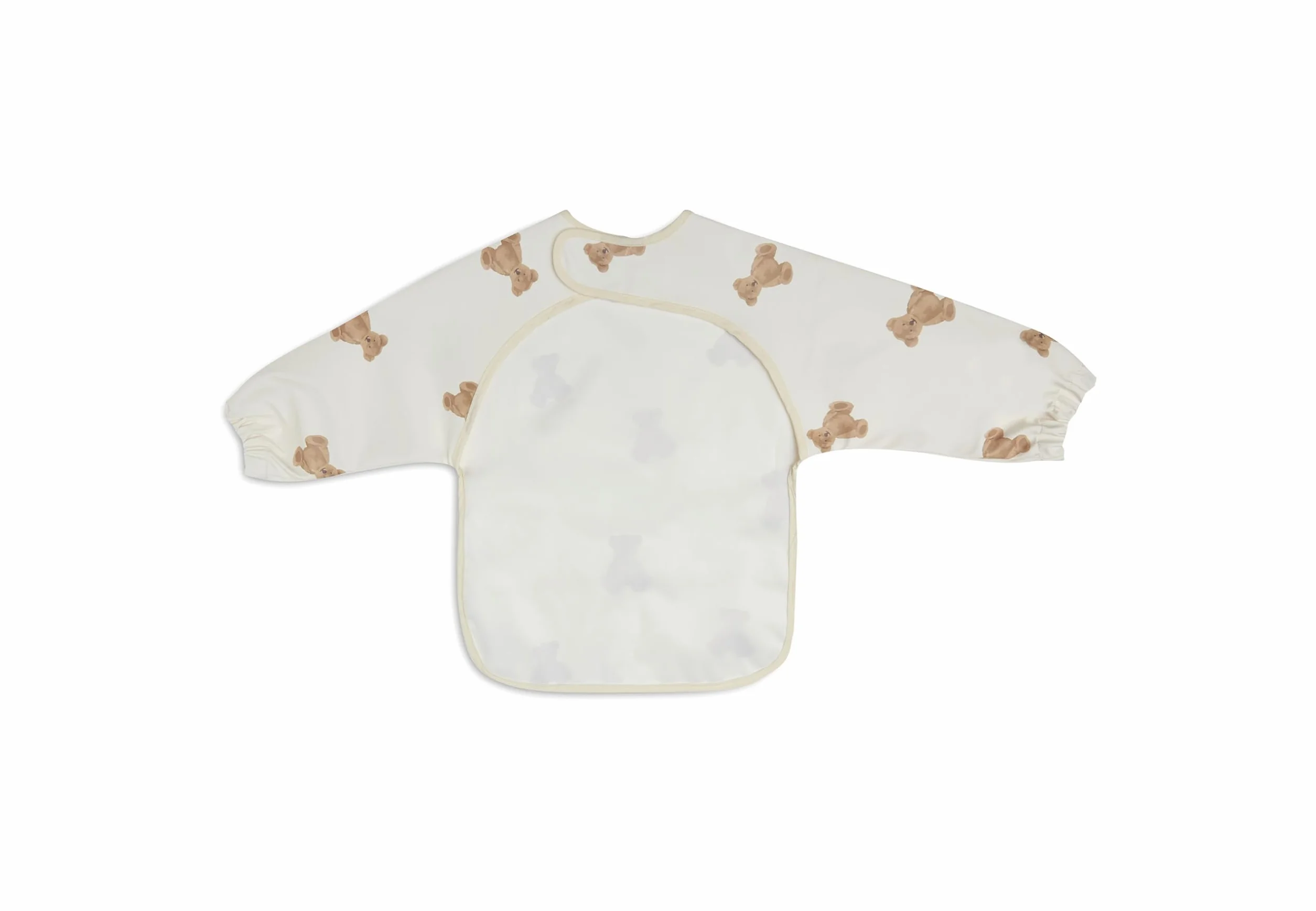 Jollein Bavoir imperméable avec manches Motif ours en peluche Blanc
