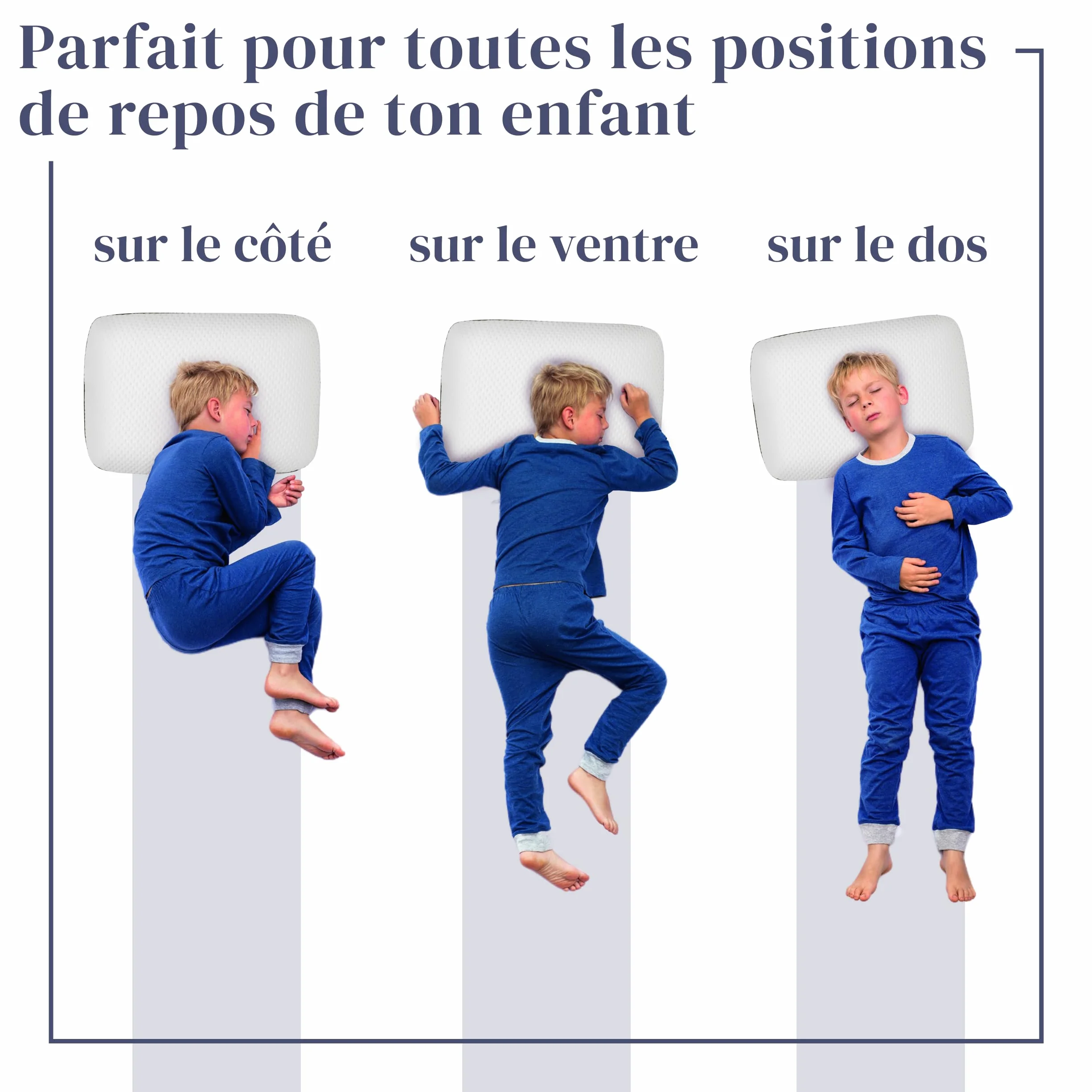 Ferò Oreiller Enfant 60x40x6 TENCEL Hypoallergénique Mousse à Mémoire de Forme OEKO-TEX