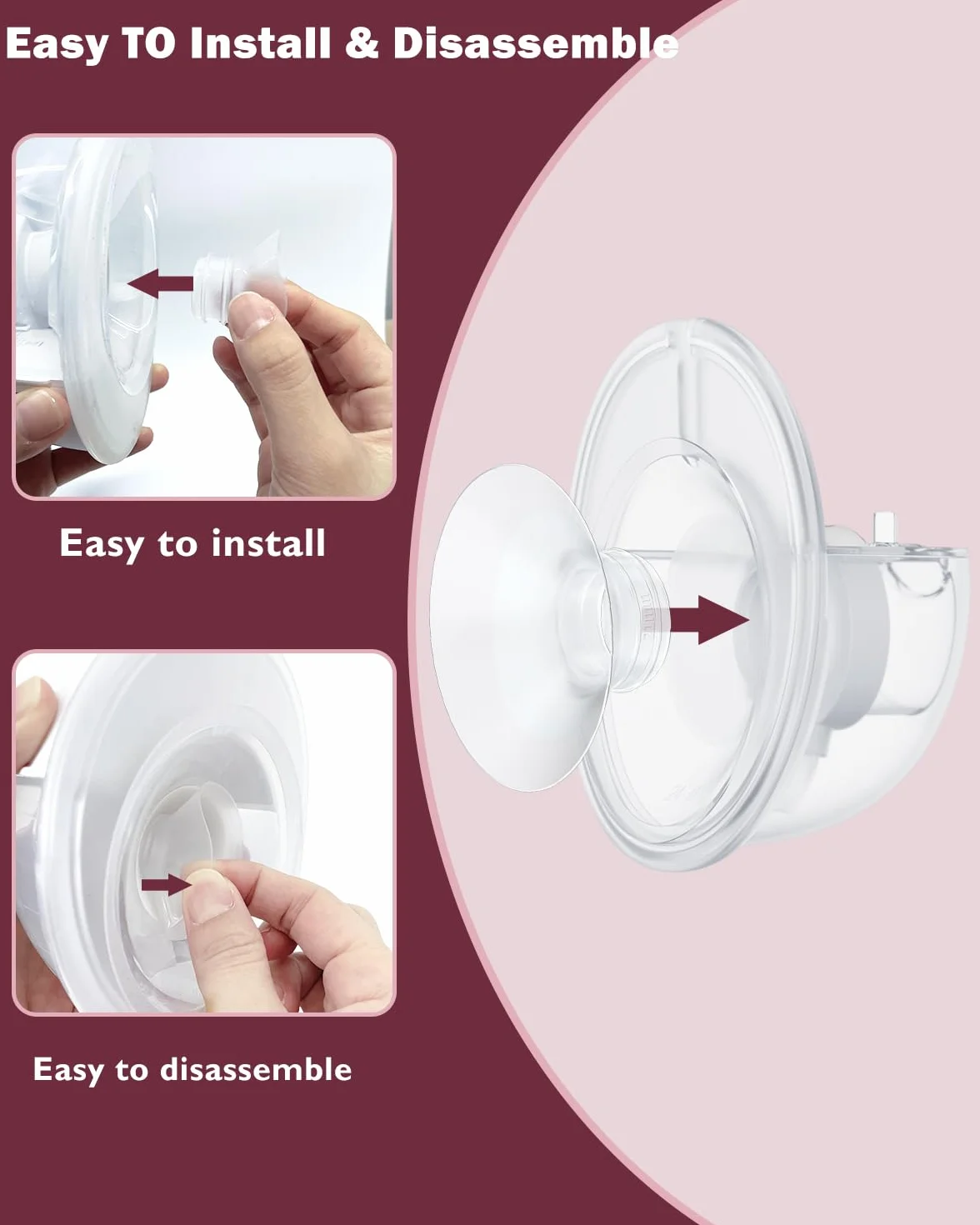Momcozy Insert d'embout 14 mm 2 pièces compatible Spectra Medela Elvie tire-lait