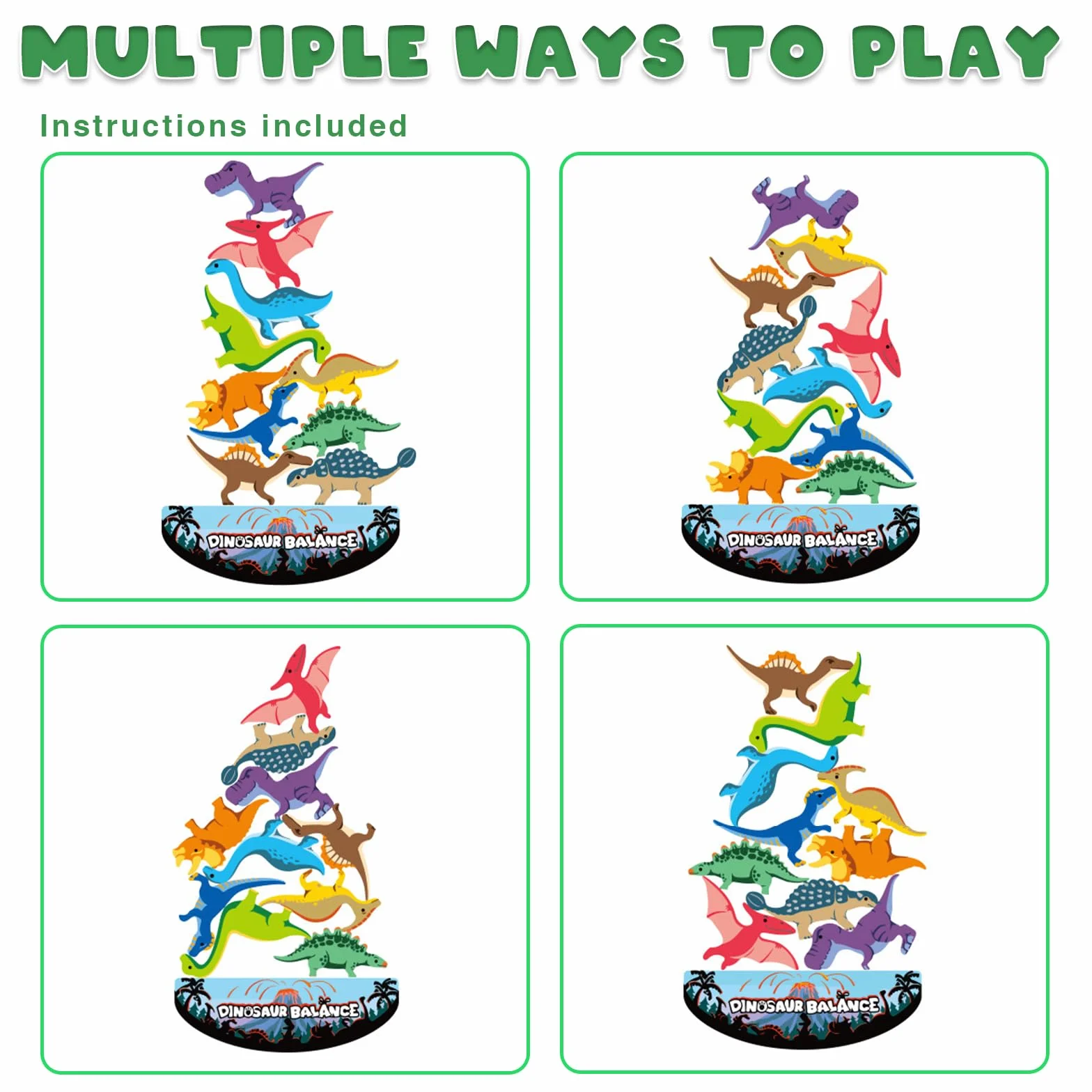 Jeu Montessori 2-6 Ans Dinosaure Jouet en Bois Smart Games Éducatif Cadeau Enfant