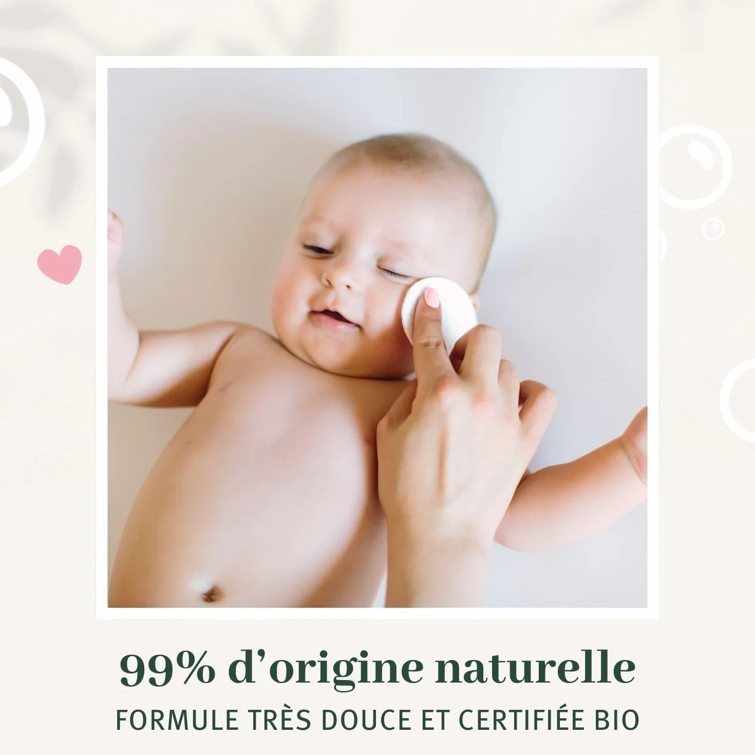 LE PETIT OLIVIER Eau Nettoyante Douceur Bébé BIO 750 ml Visage Corps 99% Origine Naturelle