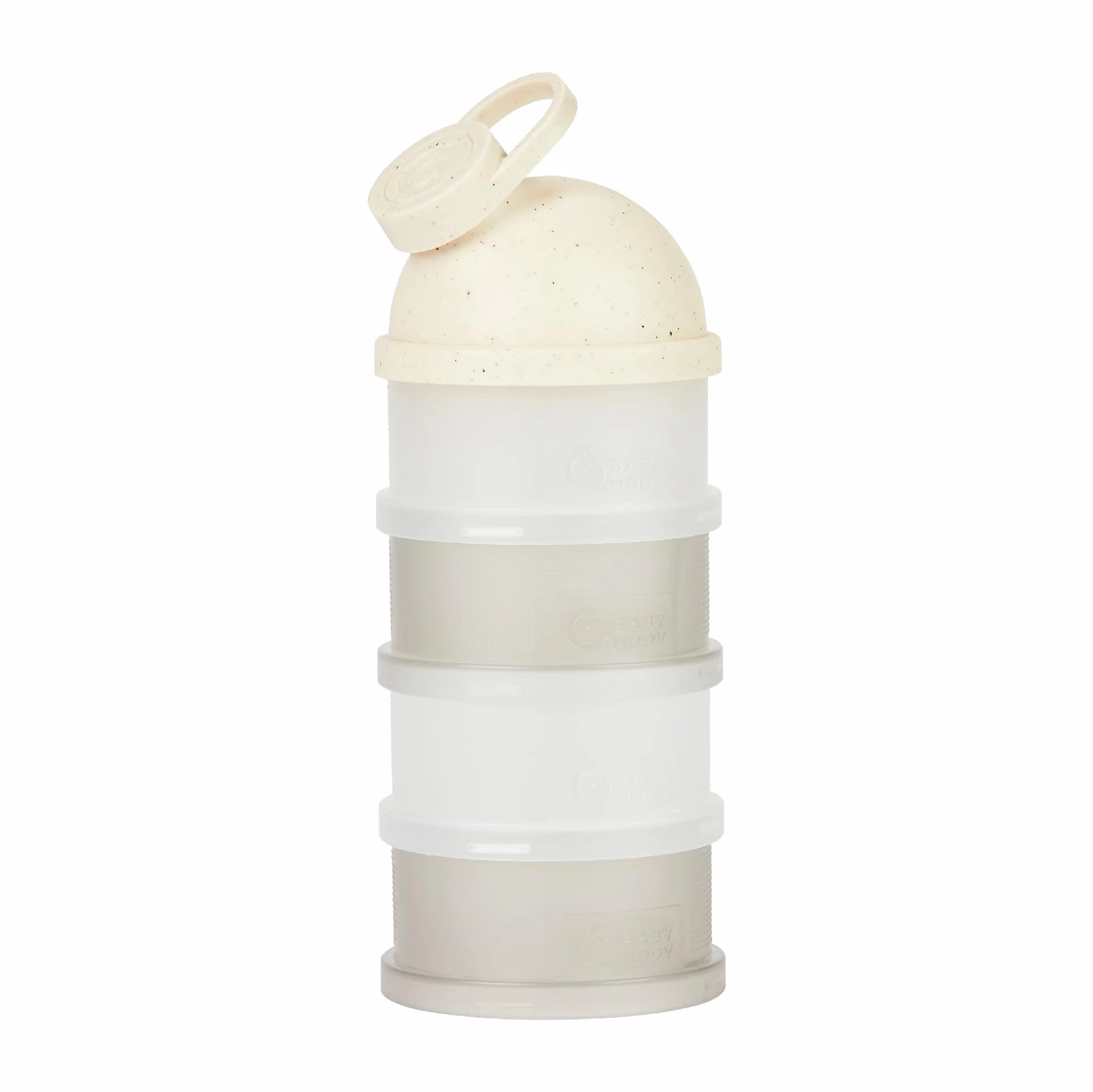 Babymoov Boites de Lait en Poudre Babydoses, 4 compartiments Empilables, Hermétiques, Fabriquées en France, Beige