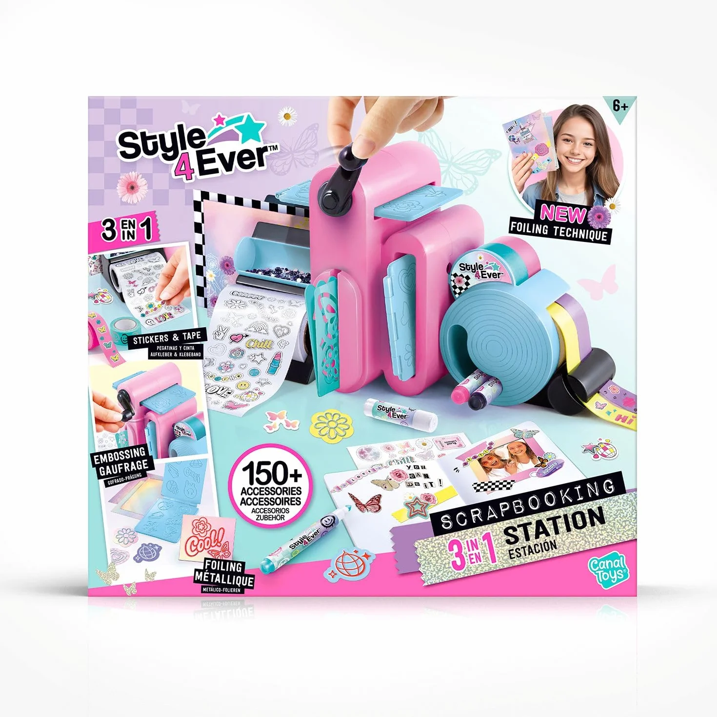 Canal Toys Style 4 Ever Le Studio de Scrapbooking 3 en 1 pour Enfants de 6 Ans+ Activité Manuelle Loisir Créatif