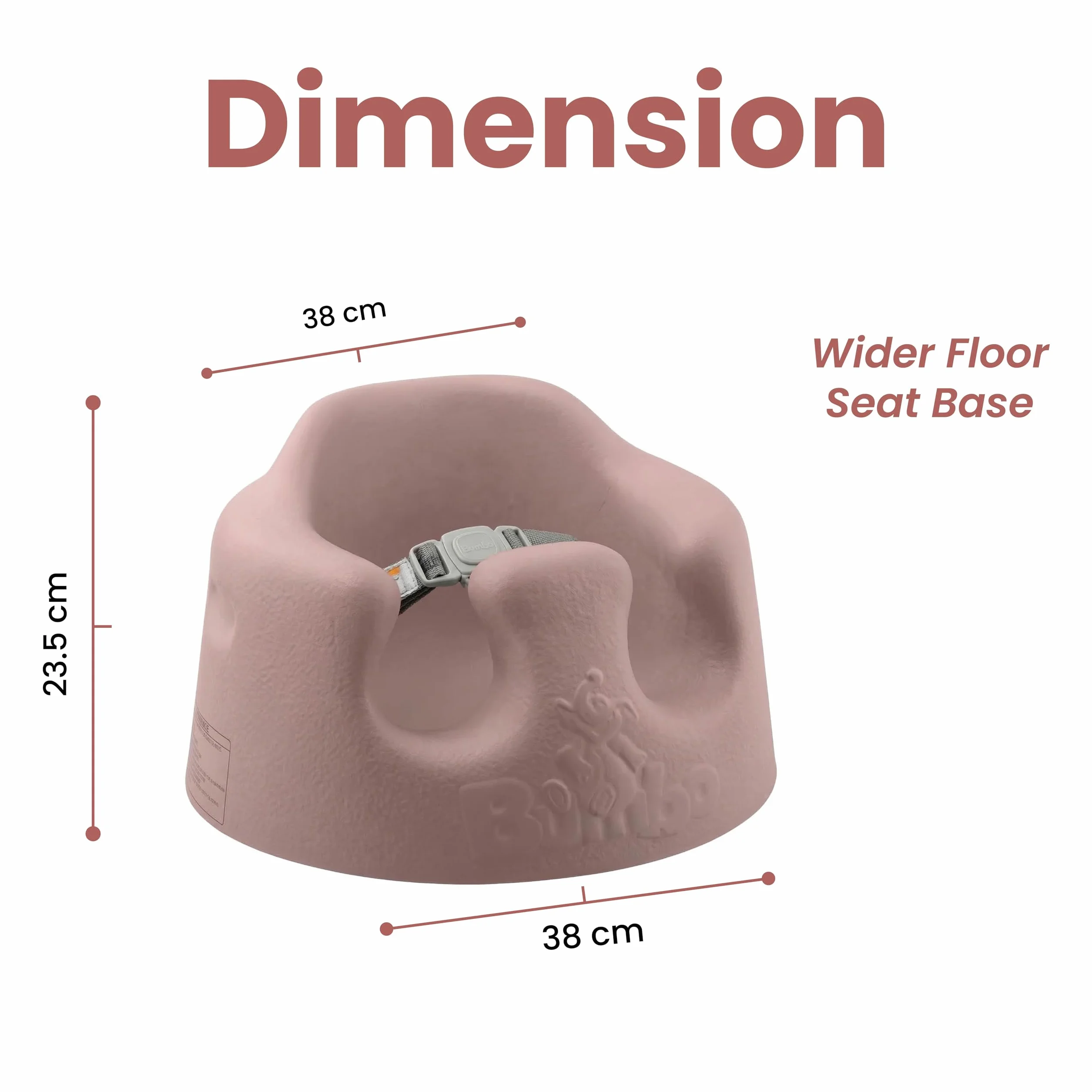 Bumbo Siège de sol bébé avec harnais réglable 3 mois - Siège bébé Sit Me Up - Chaise de sol rose