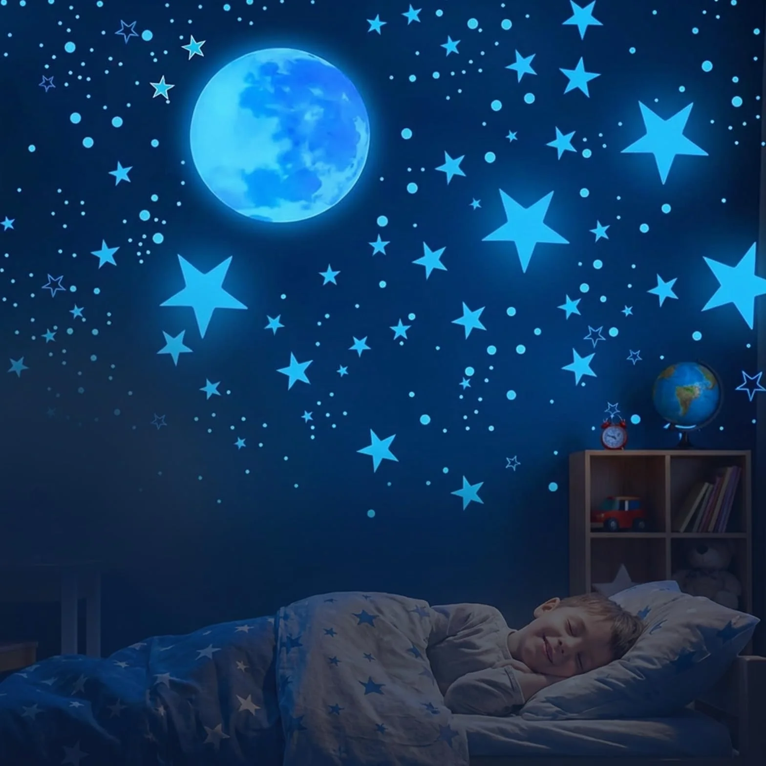 Autocollants Lumineux 629 Pcs Étoiles Phosphorescentes Stickers Fluorescents Décoration Plafond Chambre Enfant