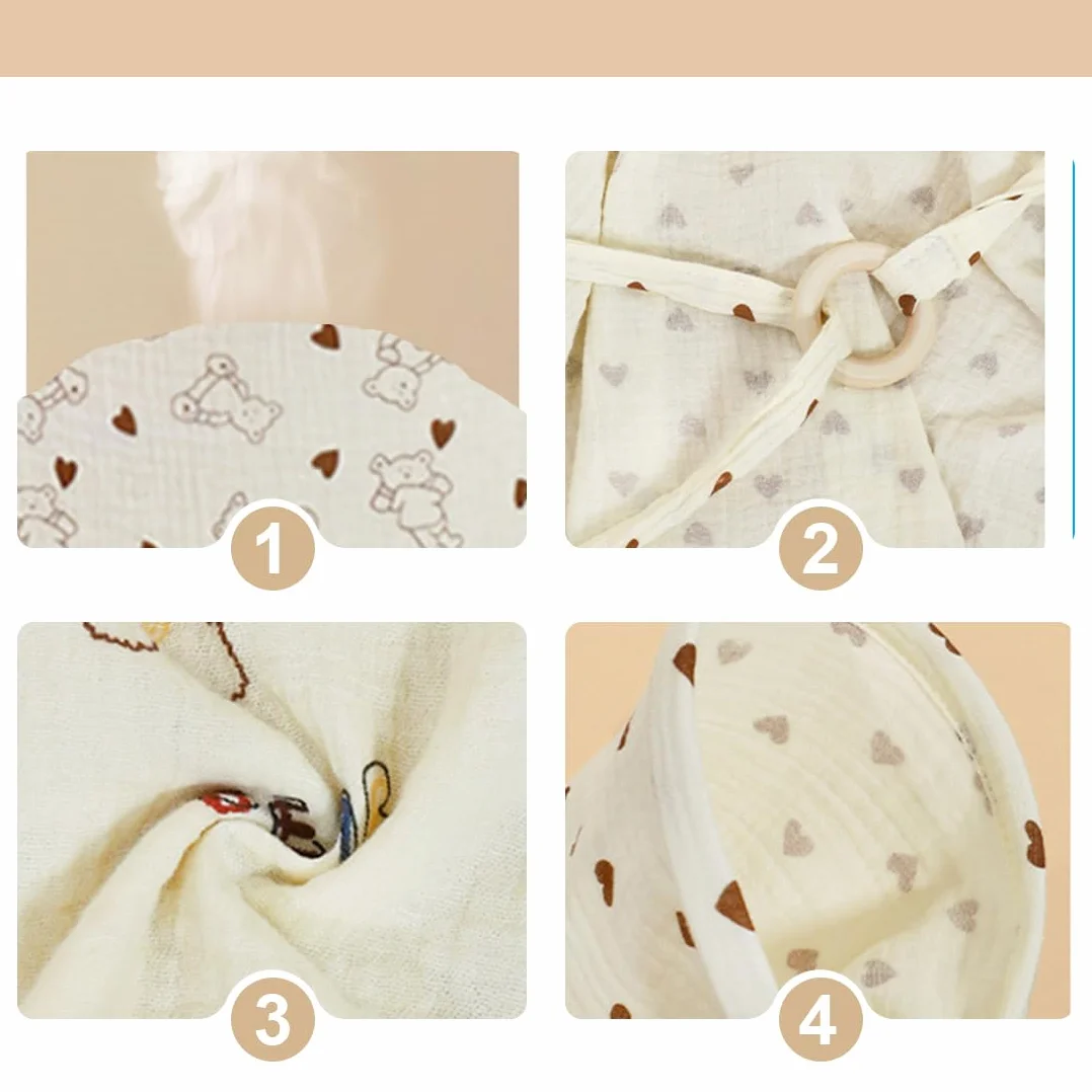 Mousseline Tissu d'allaitement en coton pour bébé Respirant et léger