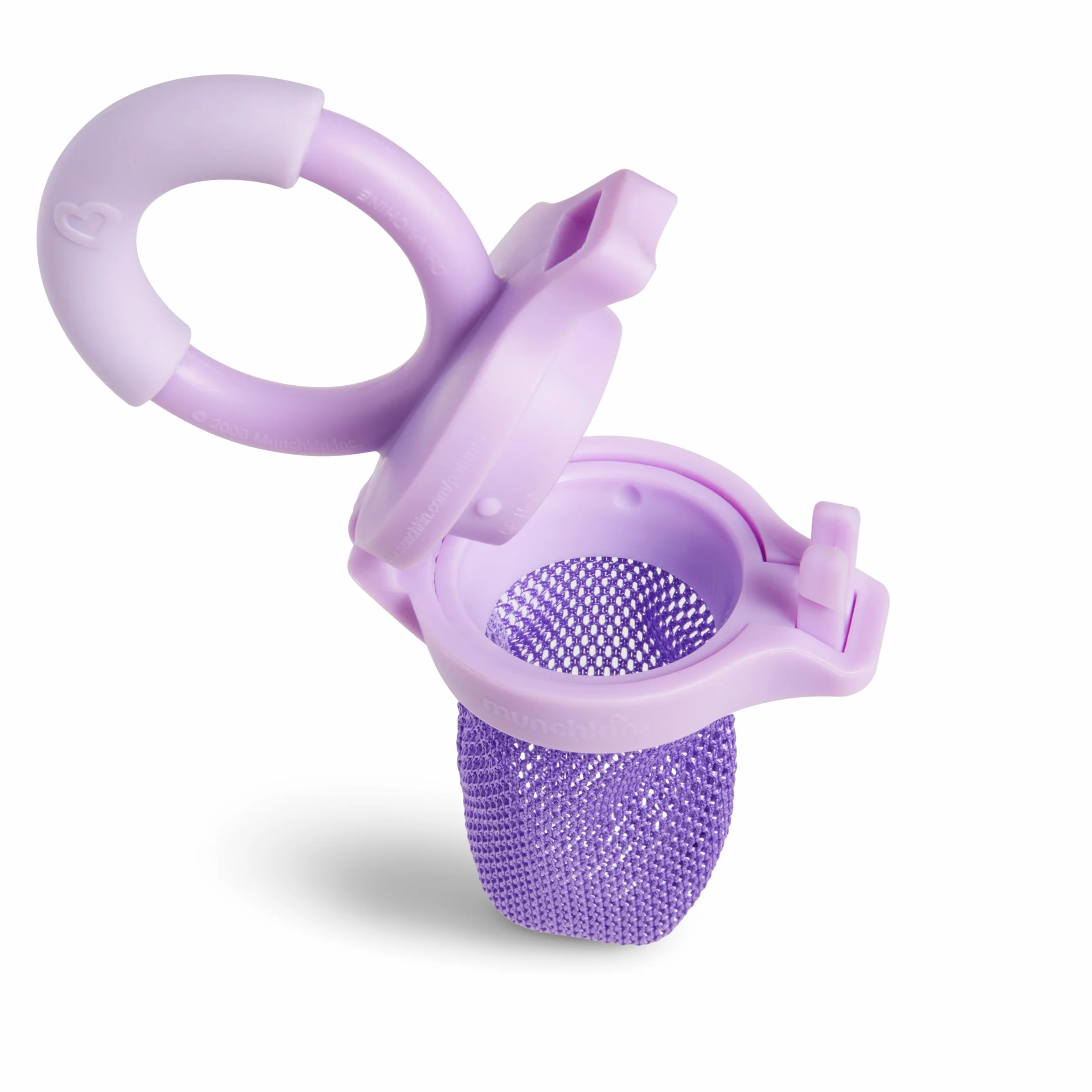 Munchkin Distributeur d'Aliments Frais Lot de 2 | Sachet de Maille pour le Sevrage | Sans BPA | 6 Mois+ | Rose et Violet