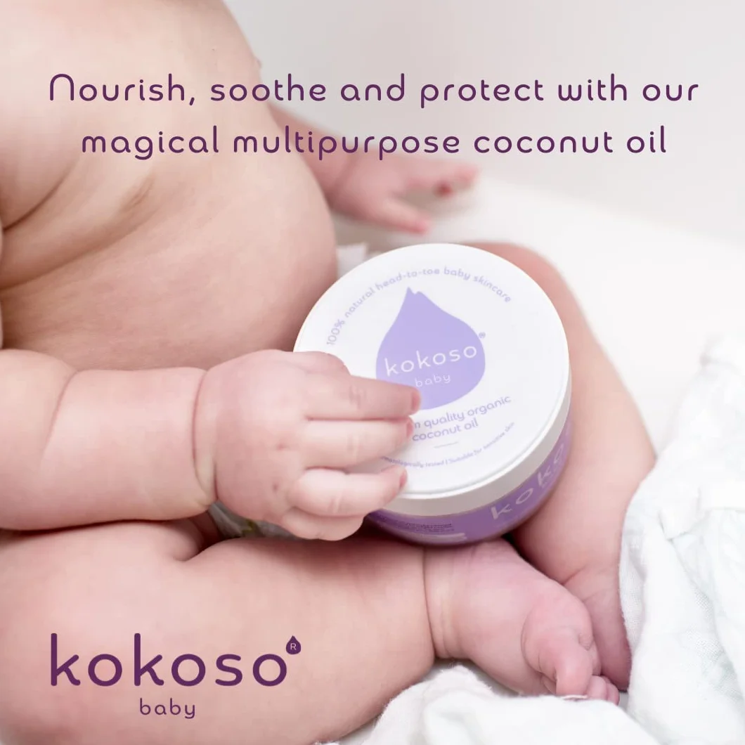 Kokoso Huile de noix de coco bio pour bébé 100% naturelle 70g