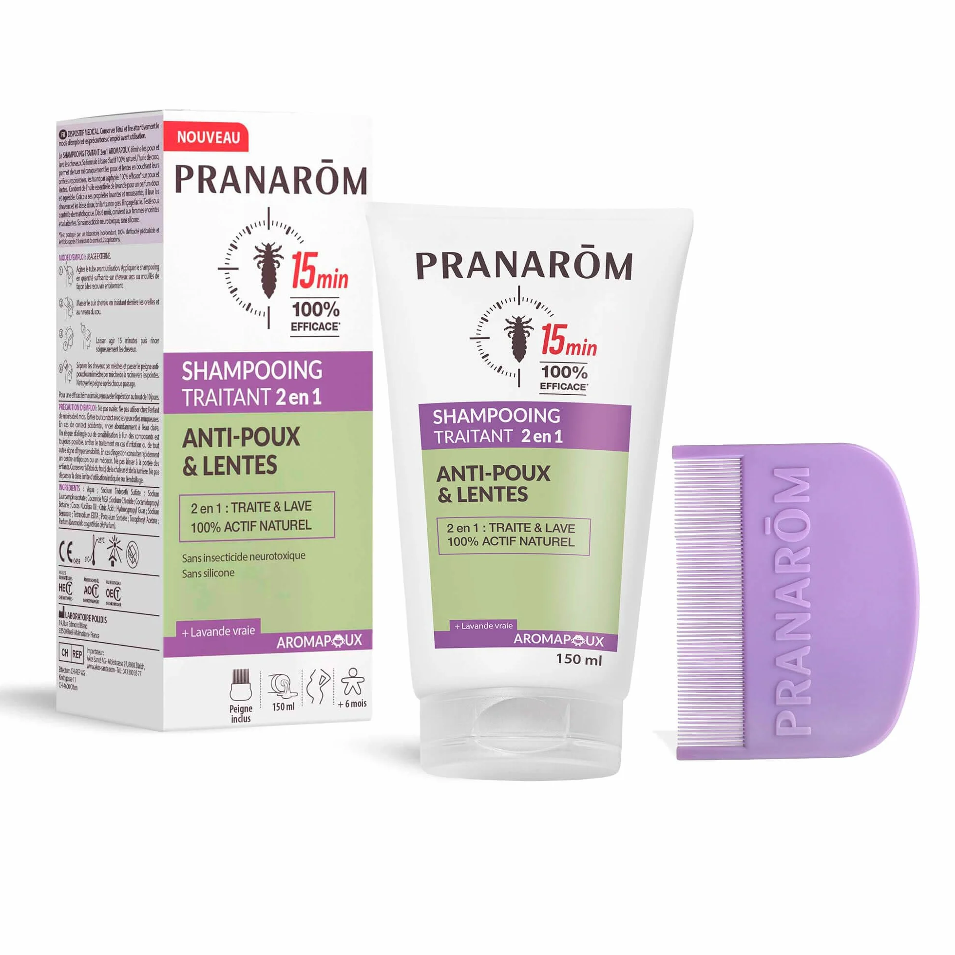 Pranarôm Aromapoux Shampooing traitant 2 en 1