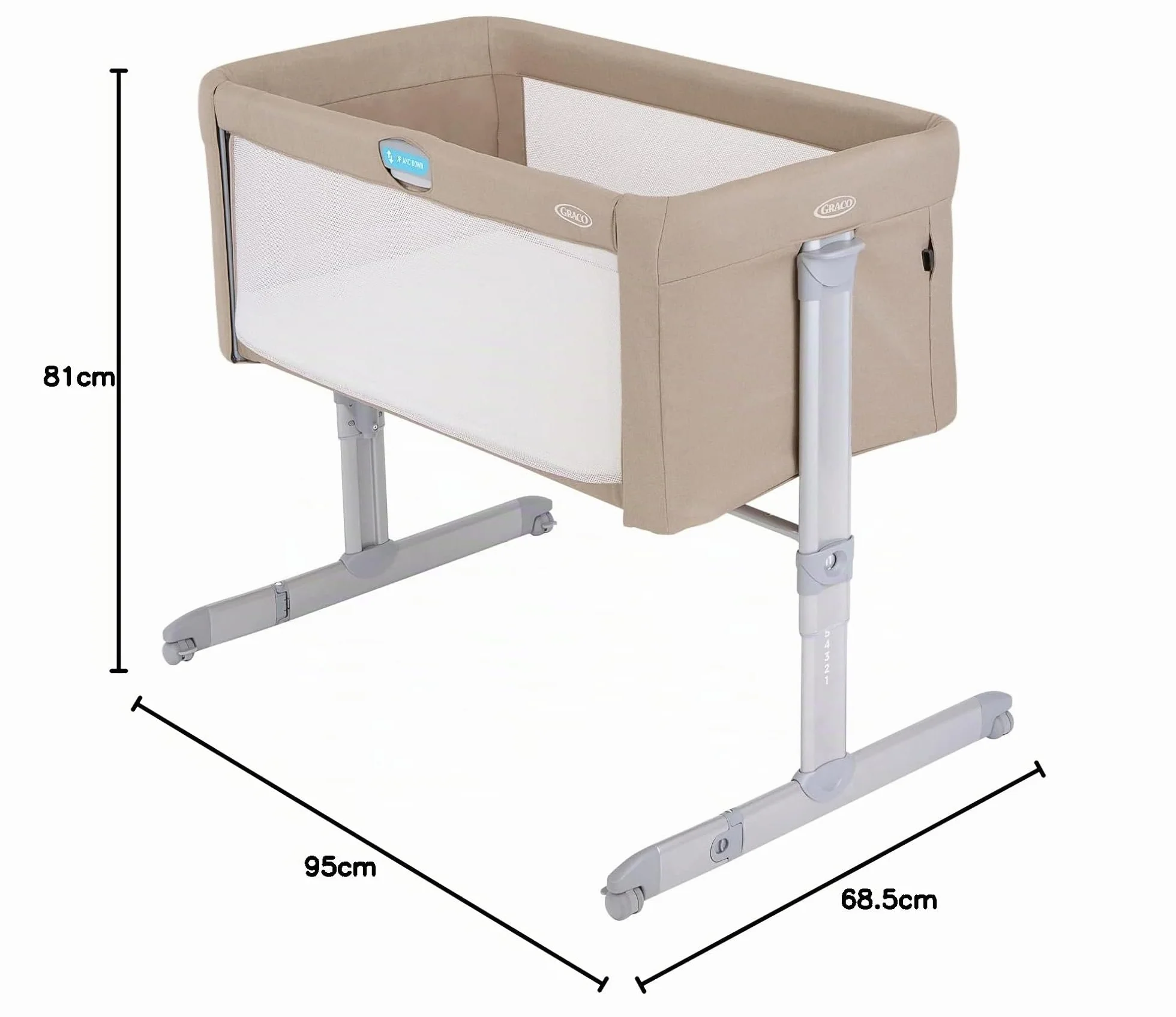GRACO Sweet2Sleep™ Lit d'appoint co-Sommeil, de la Naissance à 6 Mois (Max. 9 kg), Oatmeal