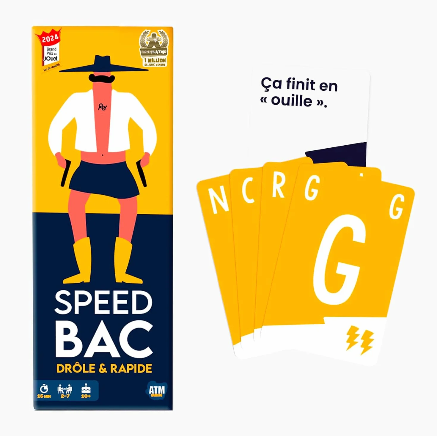 ATM Gaming Speedbac - Jeu de société Famille et Amis - 2 à 7 Joueurs - Grand Prix du Jouet 2024