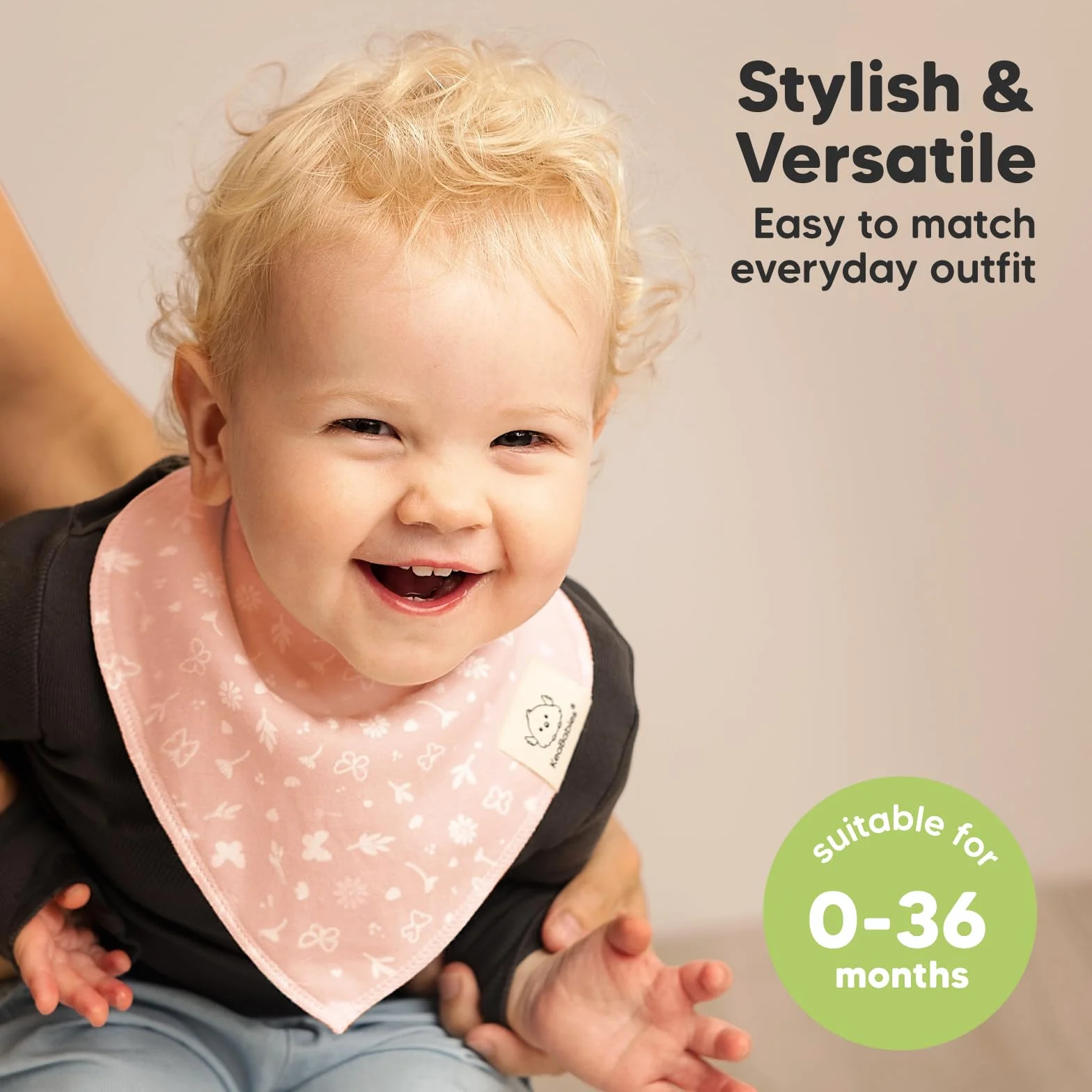 Bavoir Bandana Bio en Coton Doux pour Bébés 8-Pack - Dentition et Bave (Butterflies)