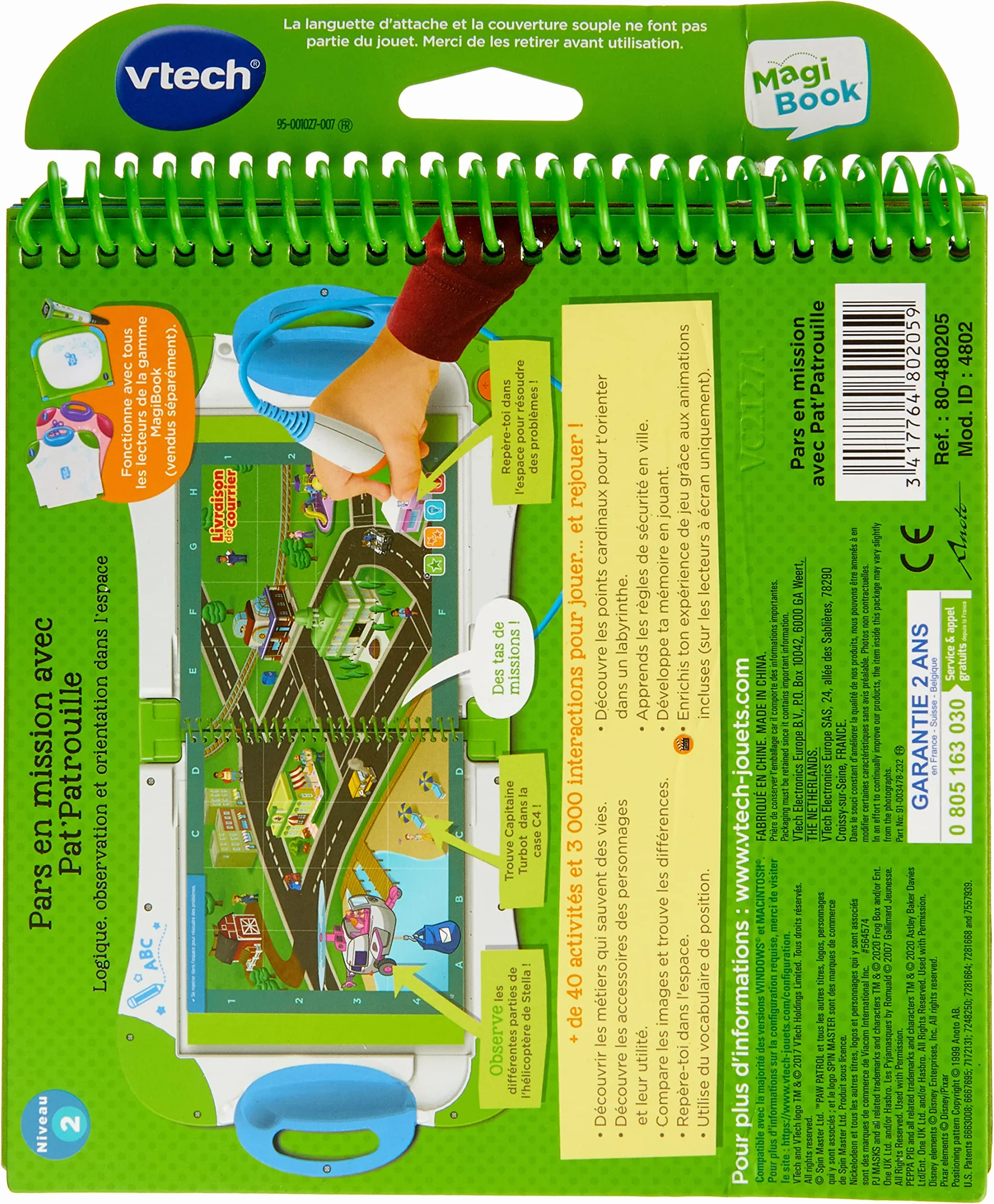 VTech MagiBook Paw Patrol Livre Éducatif Enfant Niveau 2 Pars en Mission avec La Pat' Patrouille Pages Illustrées et Interactives Cadeau Garçon Fille 4-7 Ans Français